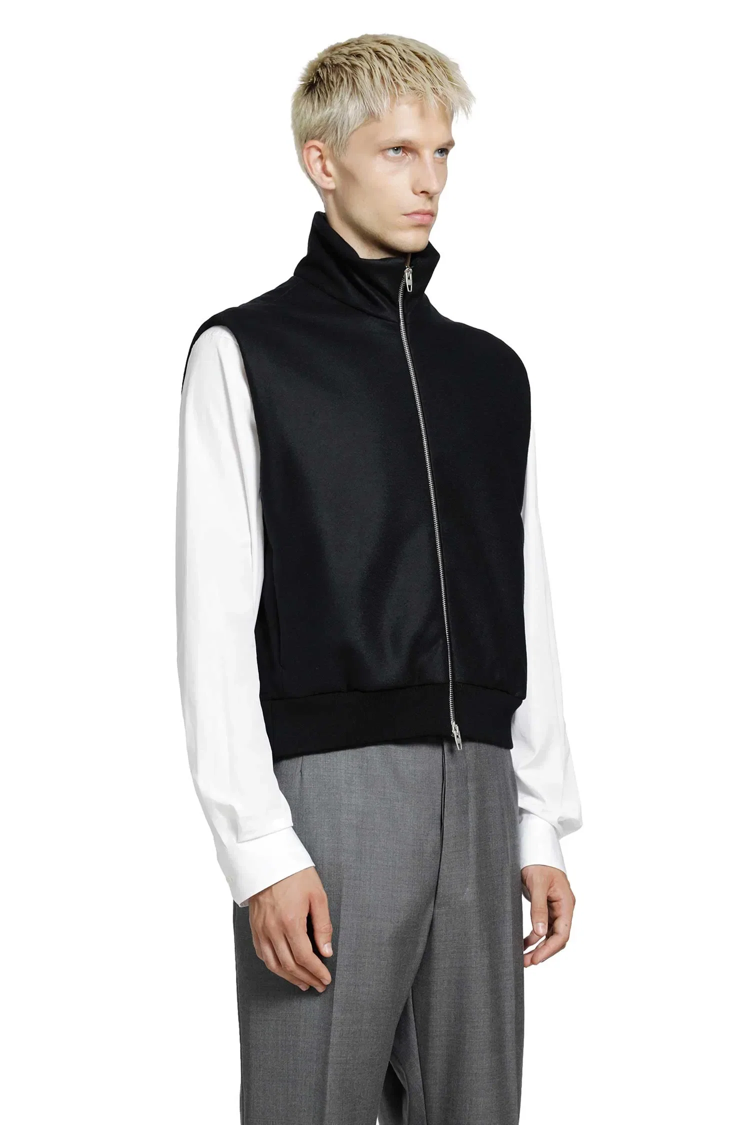 Jil Sander Wool Melton Padded Vest