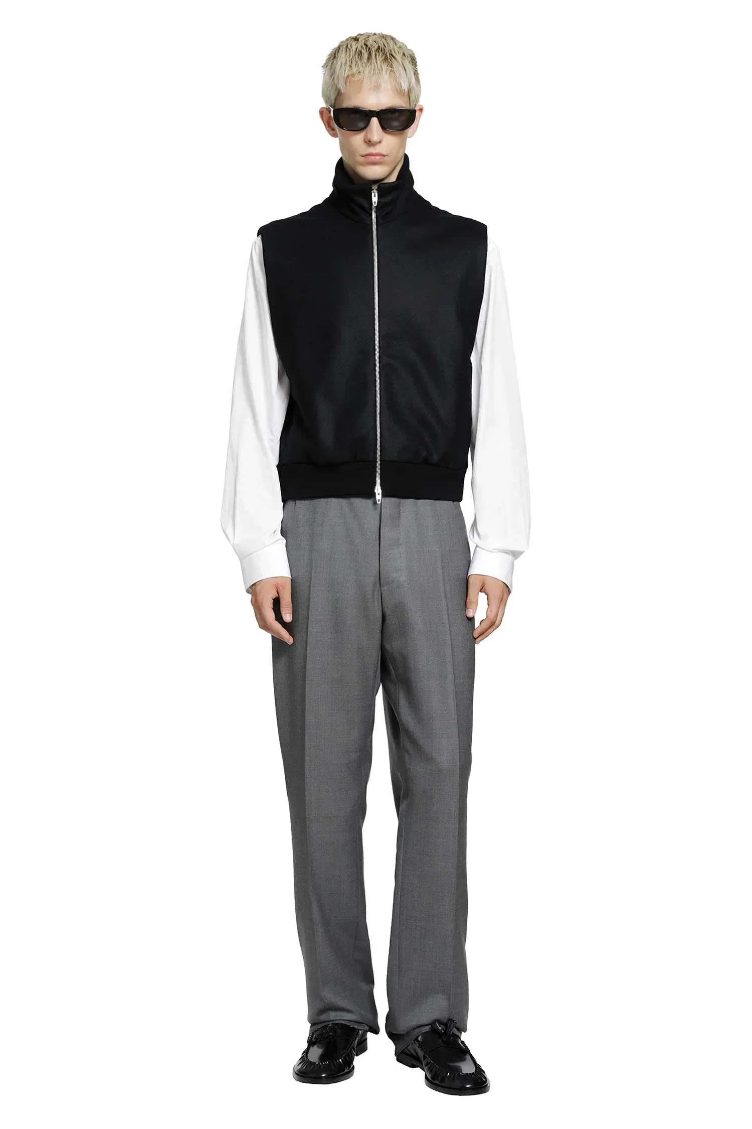 Jil Sander Wool Melton Padded Vest