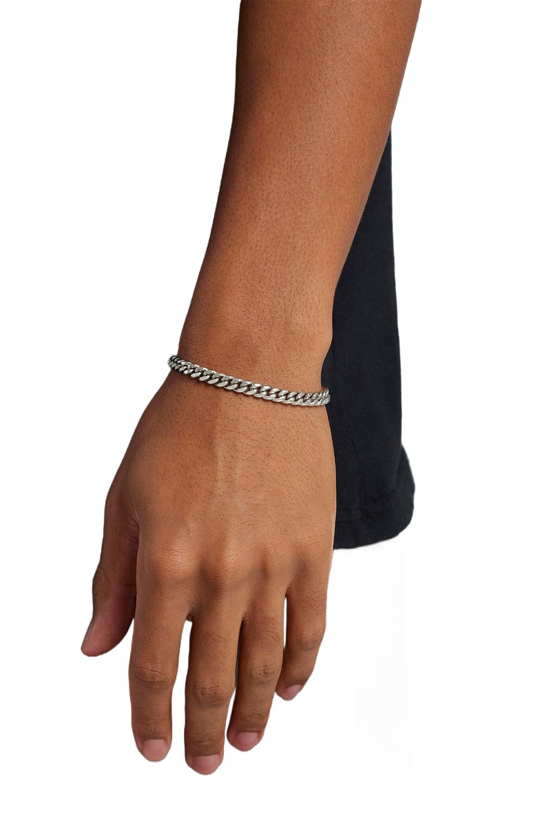 Miami Cuban Link Bracelet in White Gold - 6mm