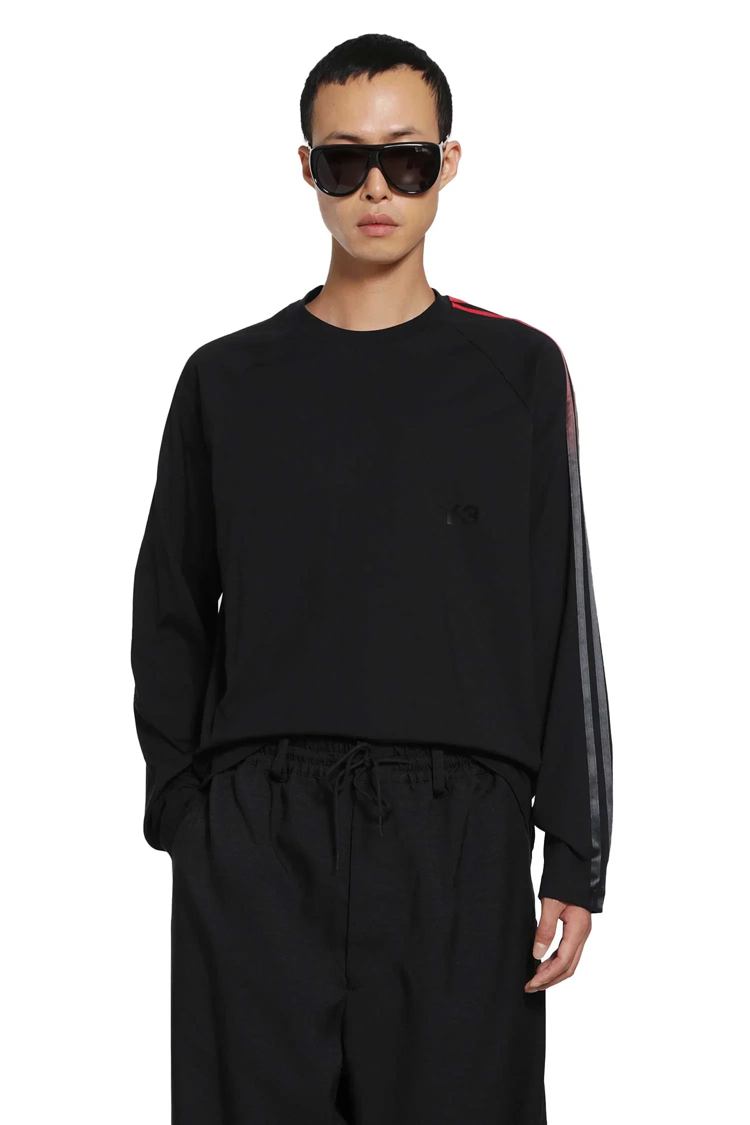Y-3 Oversized Gradient Stripes Long Sleeve T-Shirt