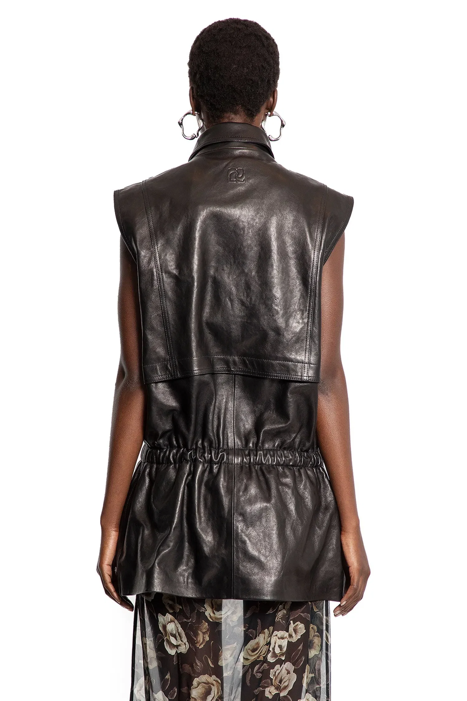 Magda Butrym Leather Peplum Vest
