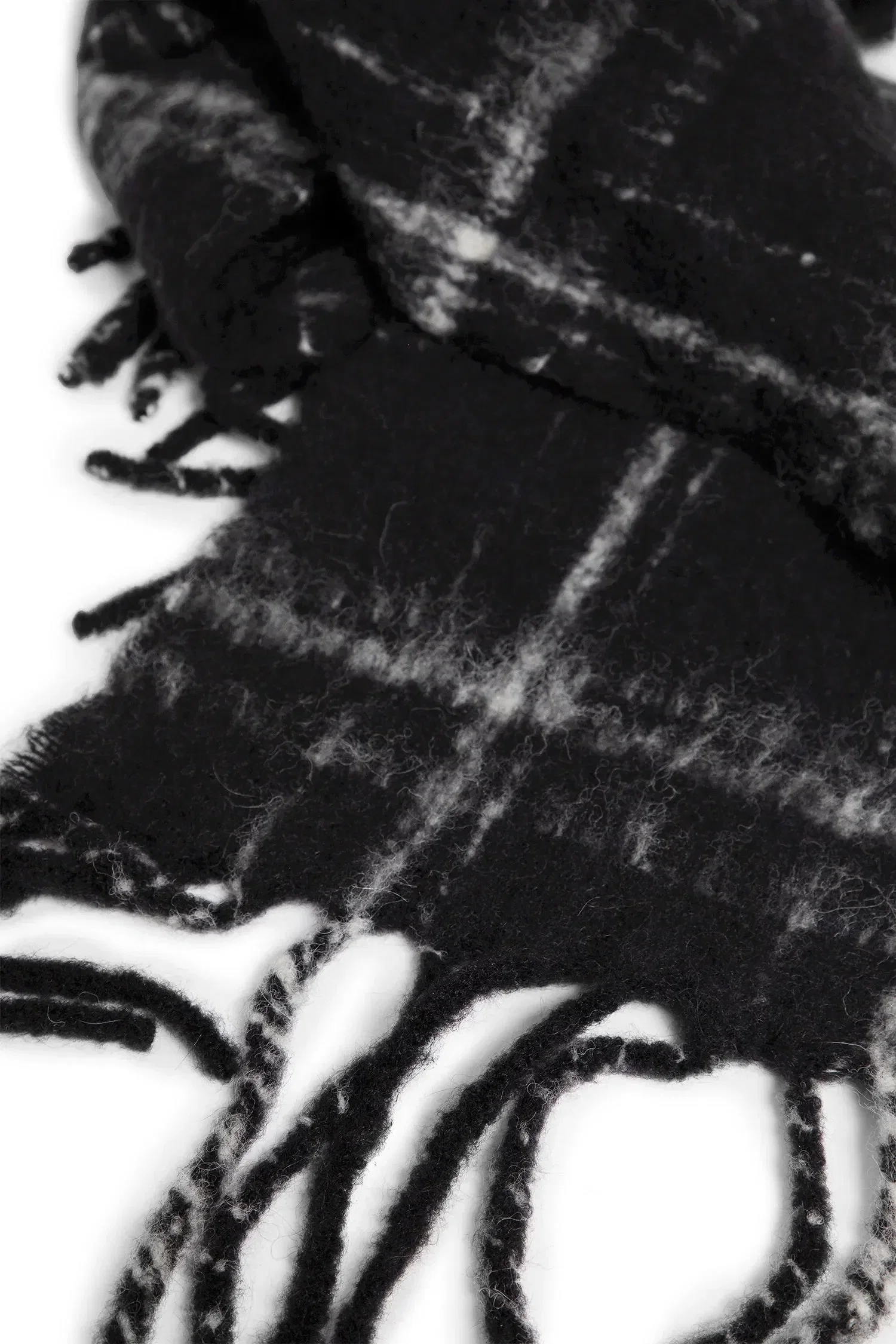 OUR LEGACY Fuzzy Alpaca Check Estate Scarf