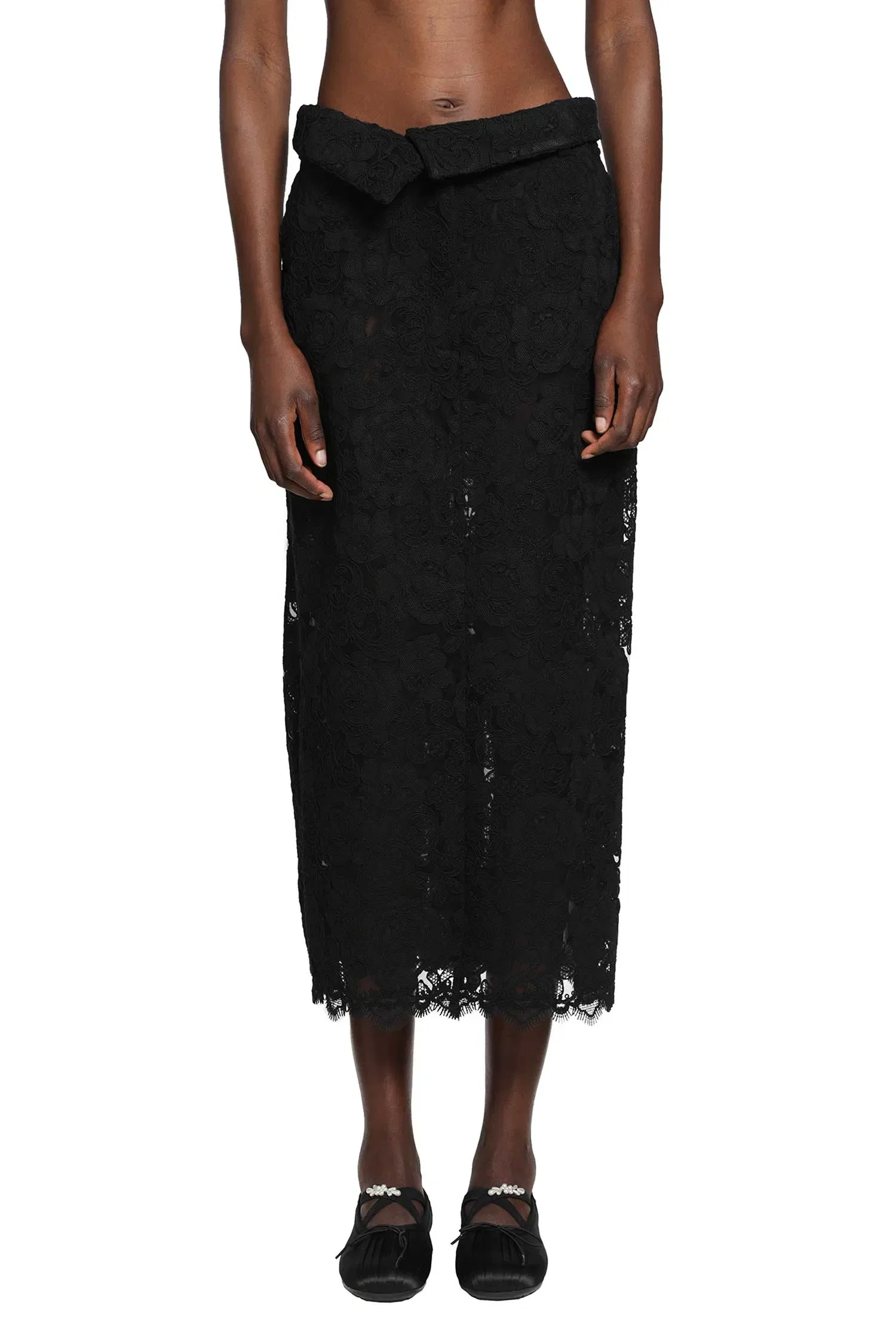 Simone Rocha Peeling Waist Column Skirt
