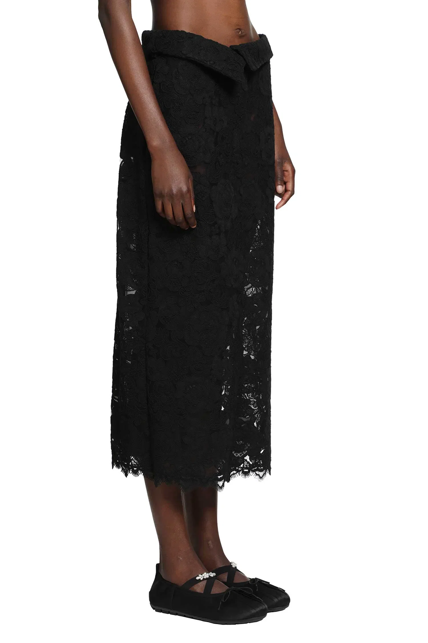 Simone Rocha Peeling Waist Column Skirt