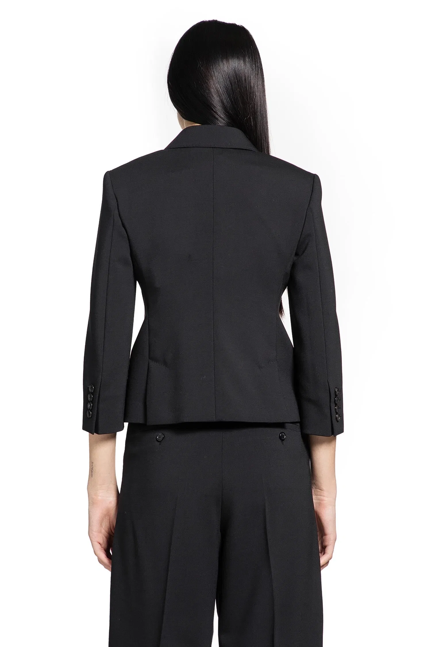 Max Mara Wollen Cloth Cropped Blazer