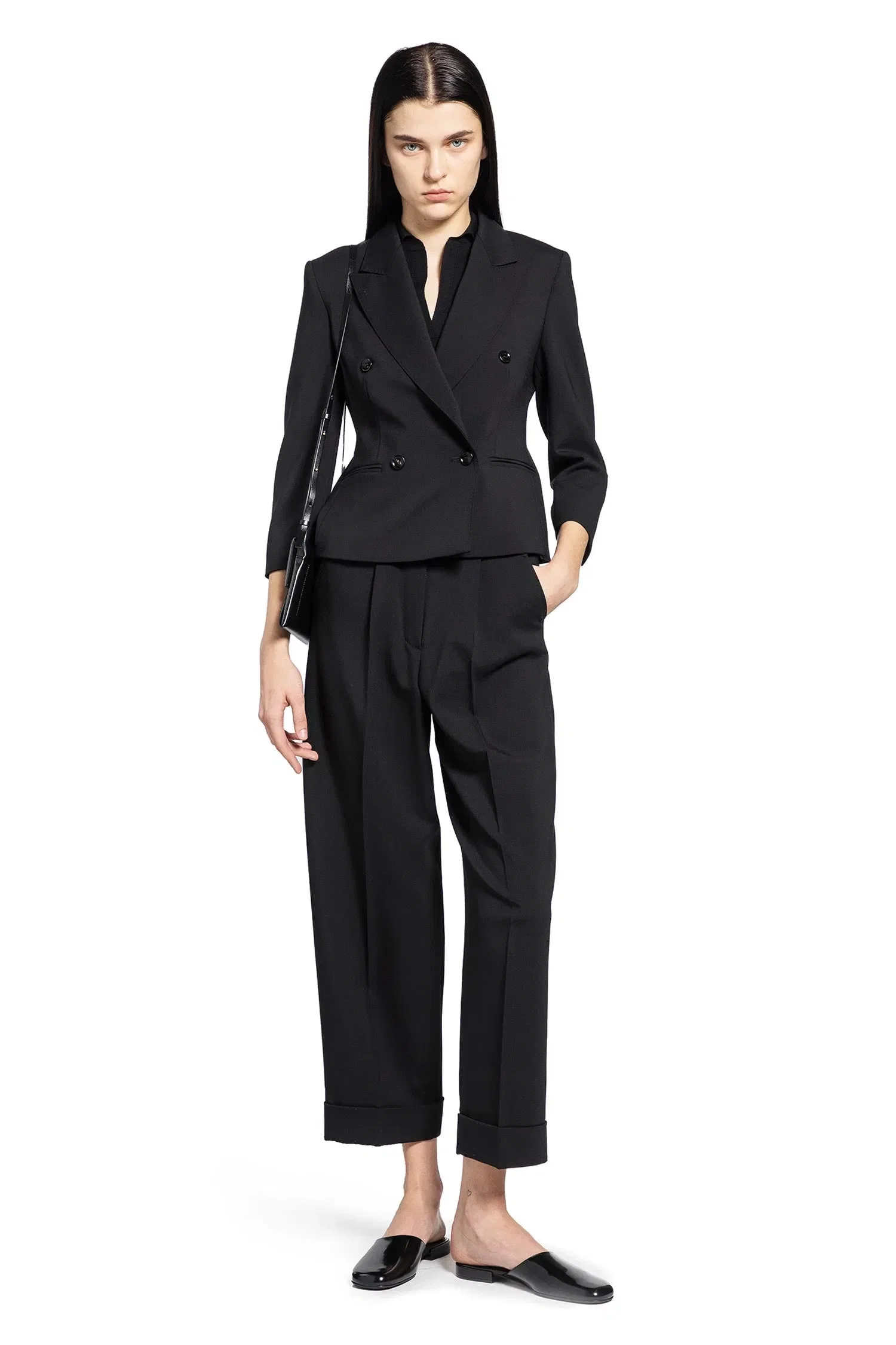 Max Mara Wollen Cloth Cropped Blazer