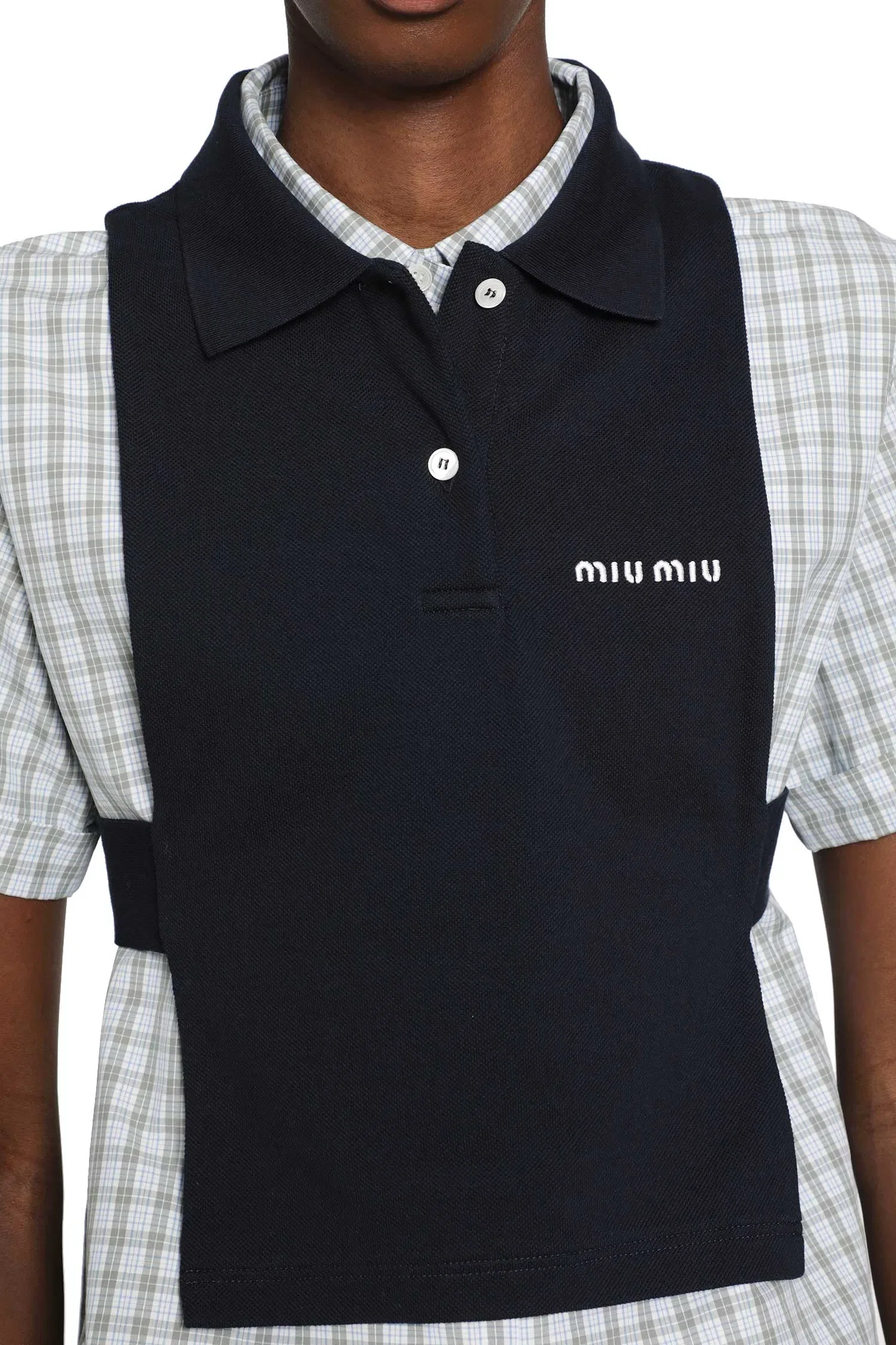 Miu Miu Piqué Polo Vest