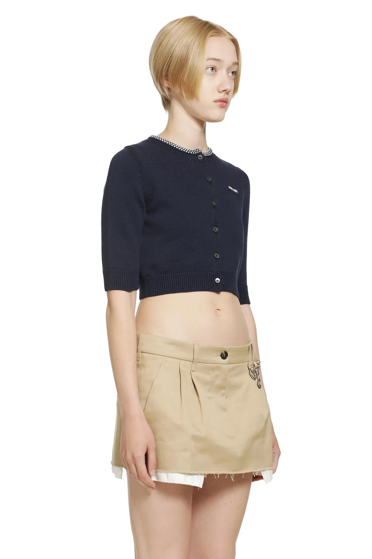 Miu Miu Cotton Cropped Cardigan