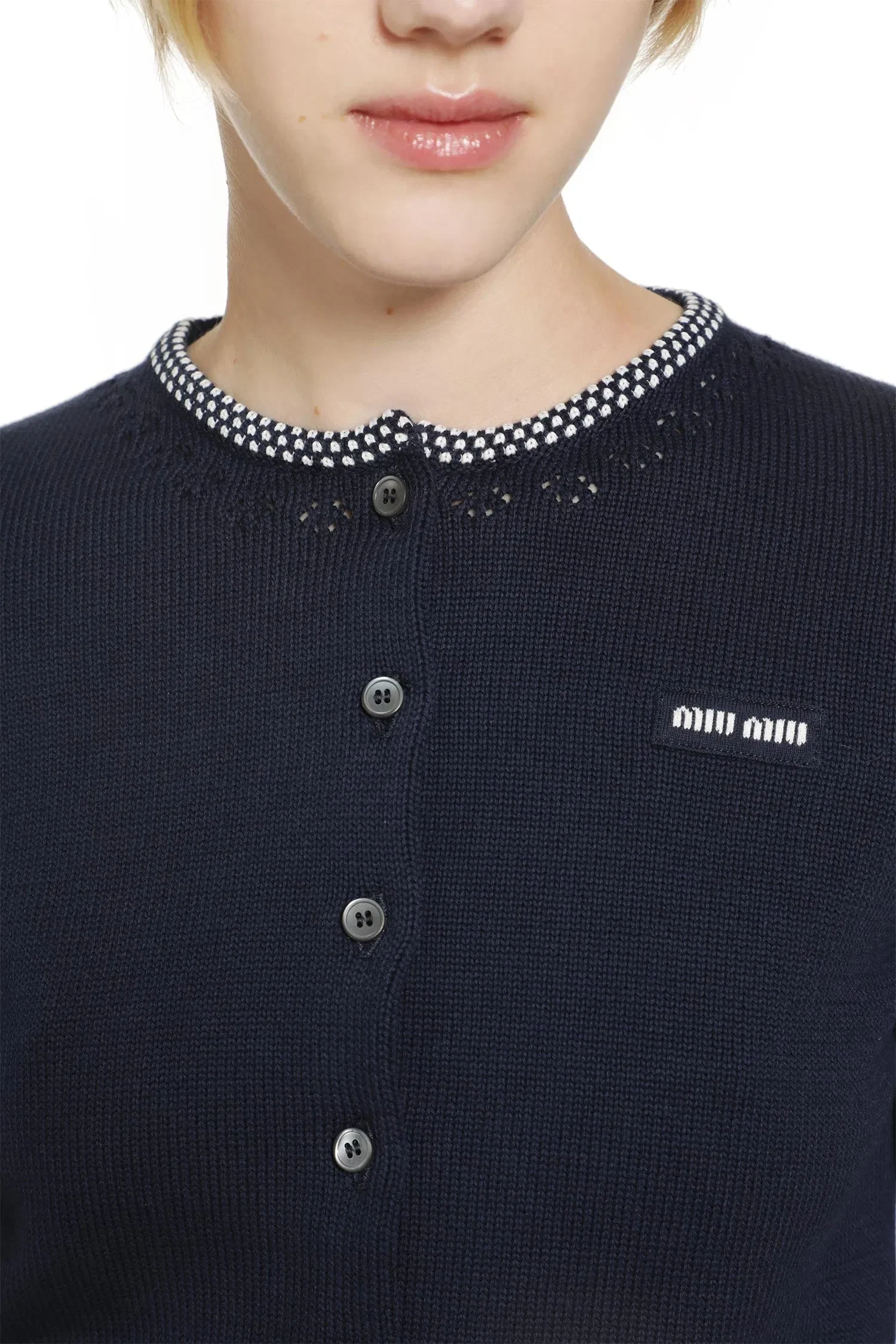 Miu Miu Cotton Cropped Cardigan