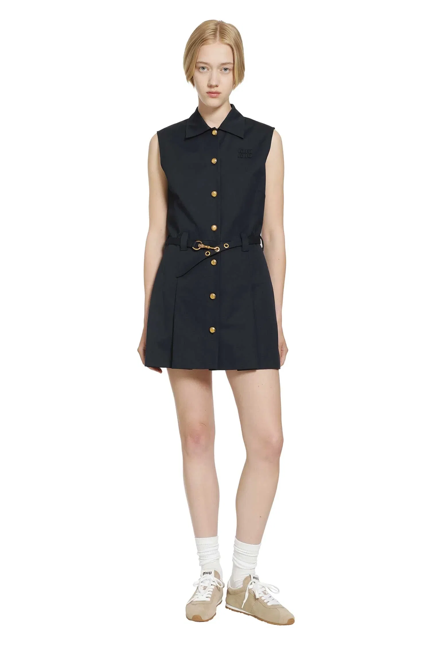 Miu Miu Cotton Gabardine Shirt Mini Dress