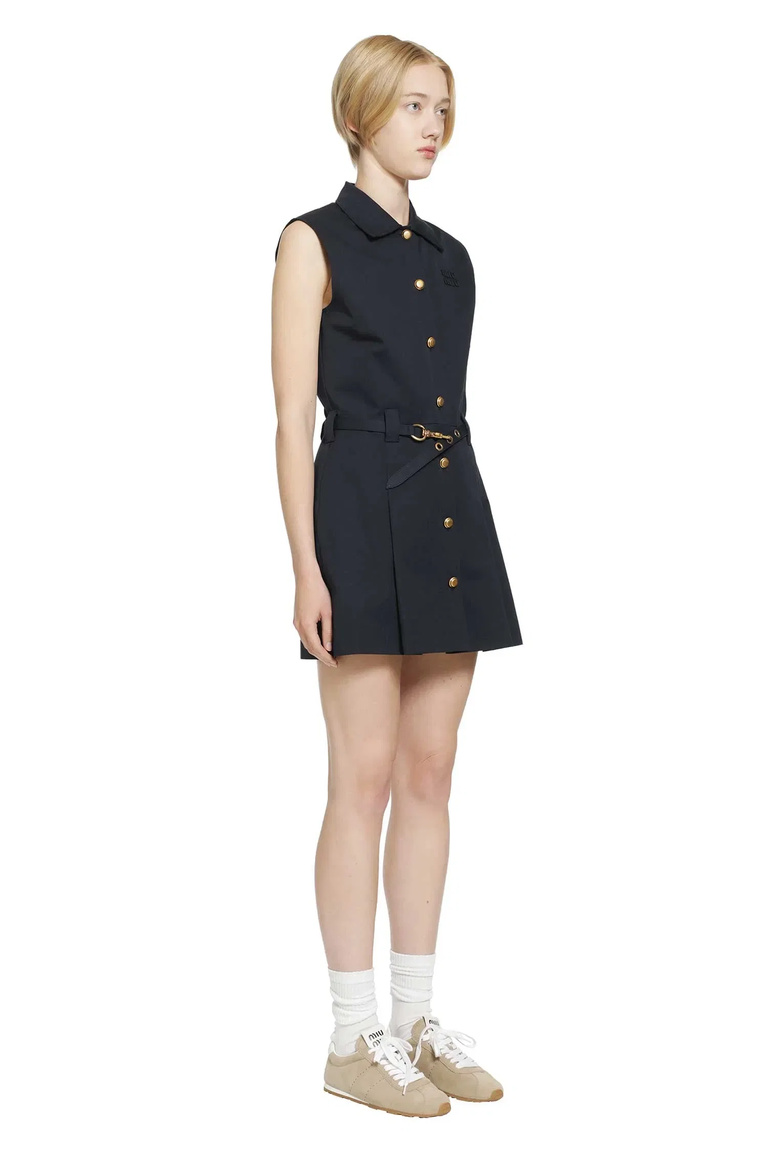 Miu Miu Cotton Gabardine Shirt Mini Dress