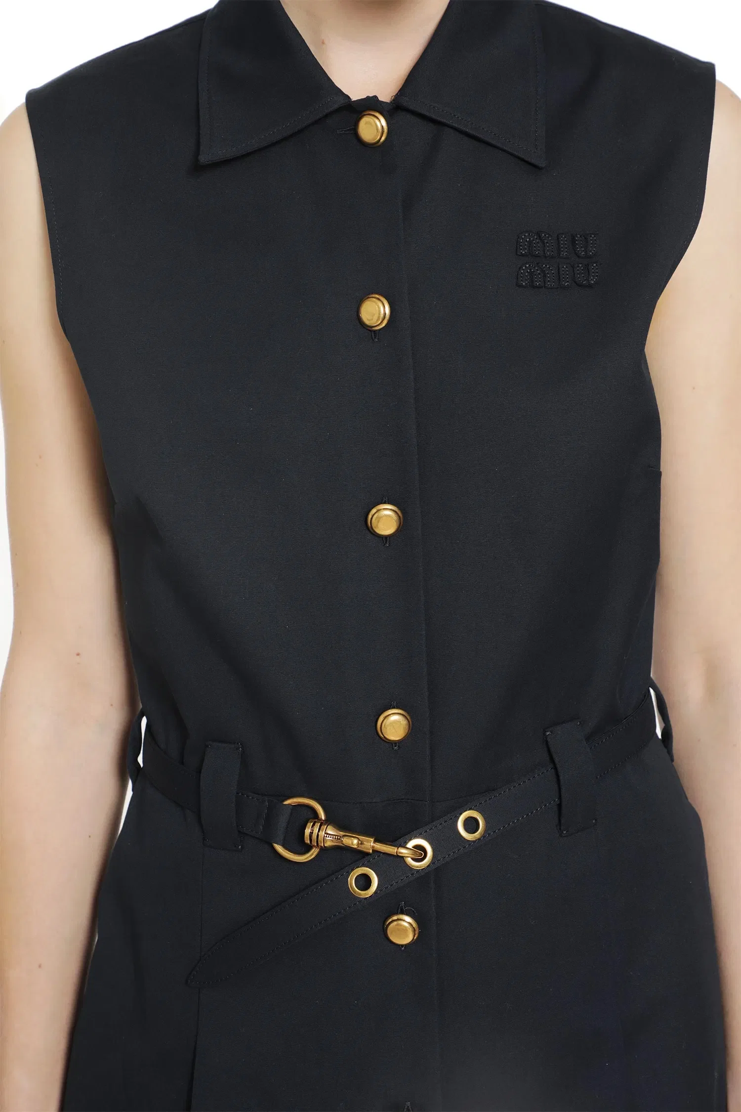 Miu Miu Cotton Gabardine Shirt Mini Dress