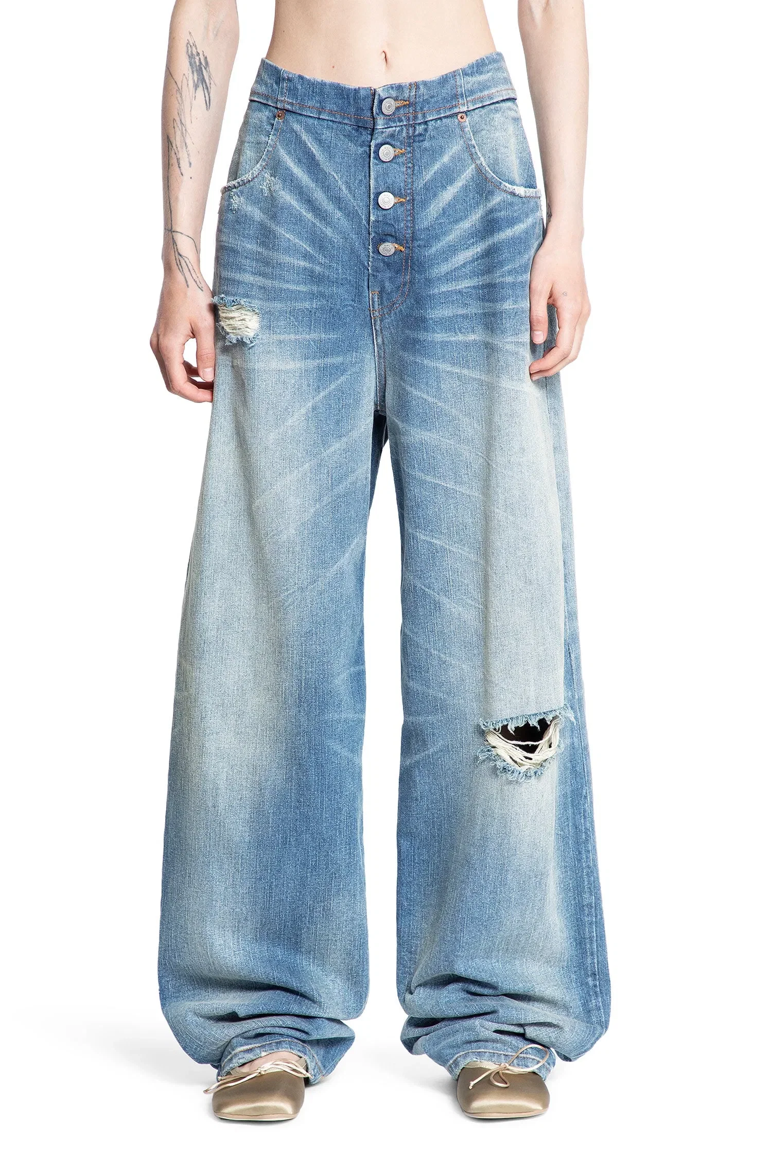 MM6 Maison Margiela Twist wide leg jeans