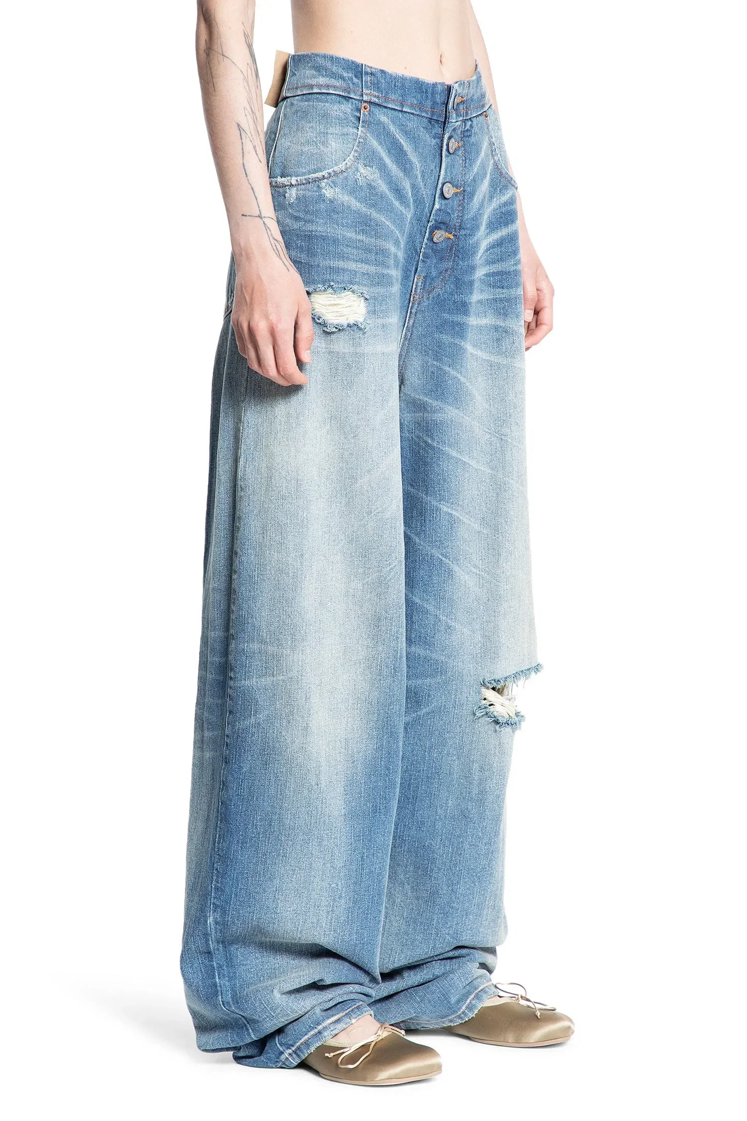 MM6 Maison Margiela Twist wide leg jeans