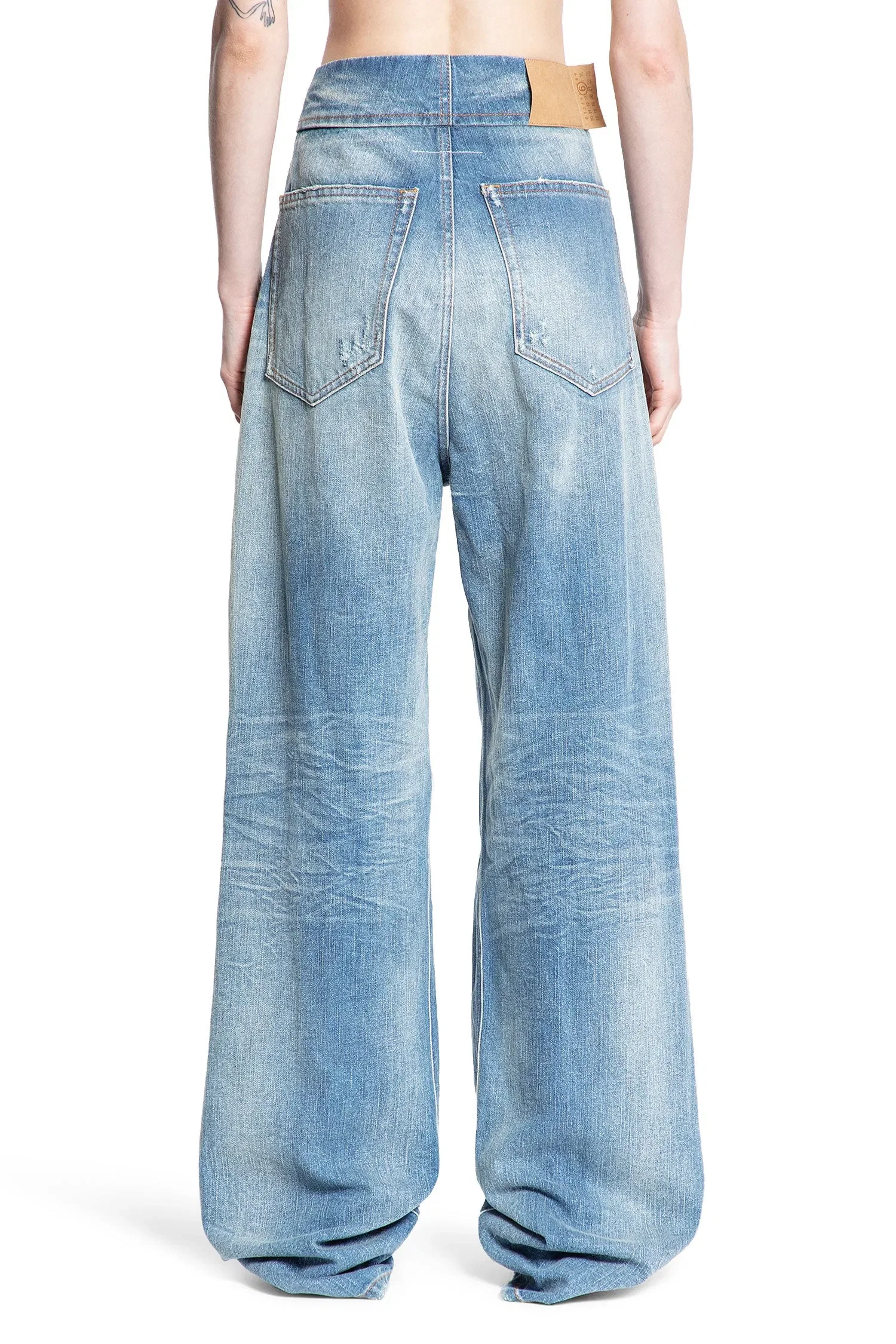 MM6 Maison Margiela Twist wide leg jeans