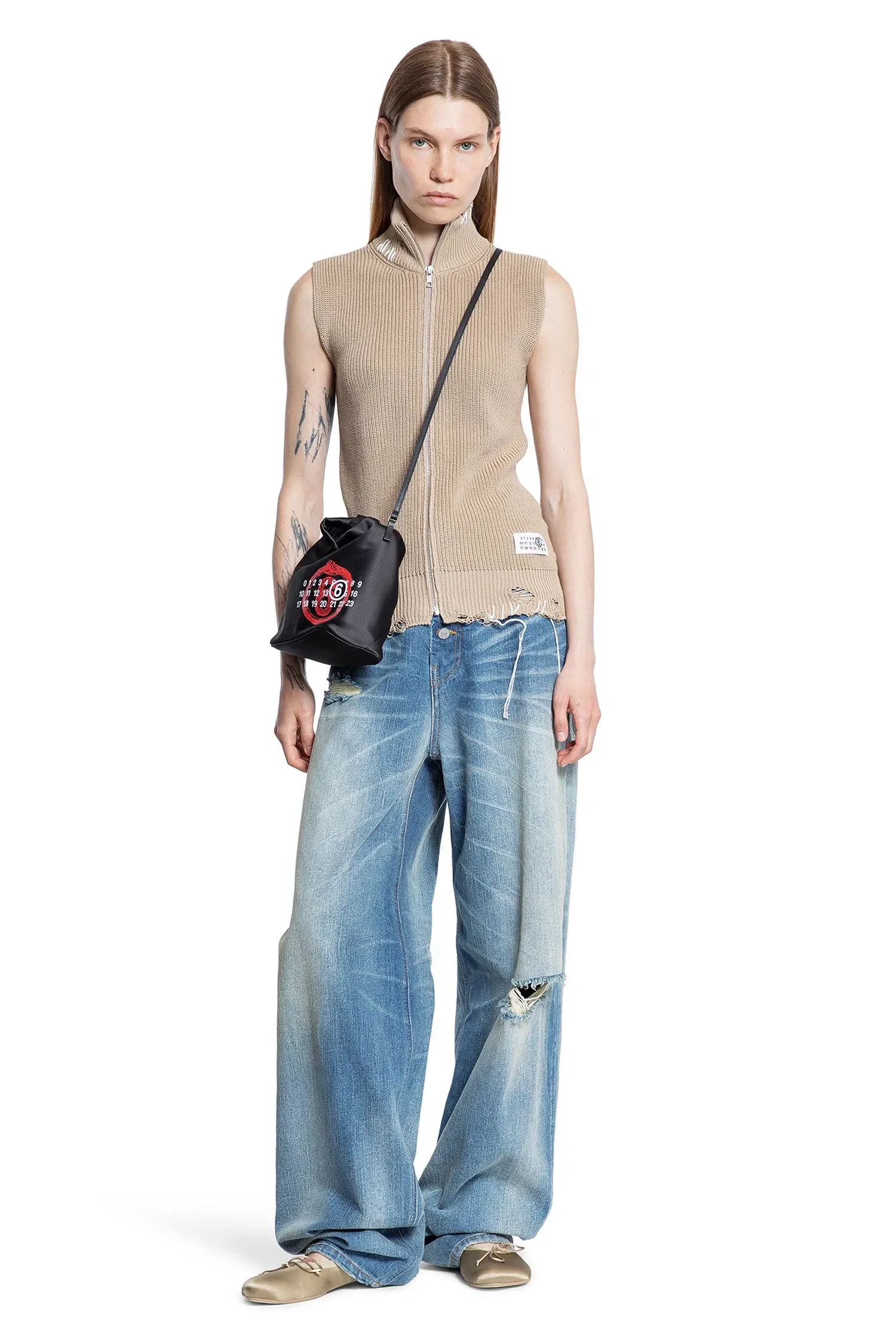 MM6 Maison Margiela Twist wide leg jeans