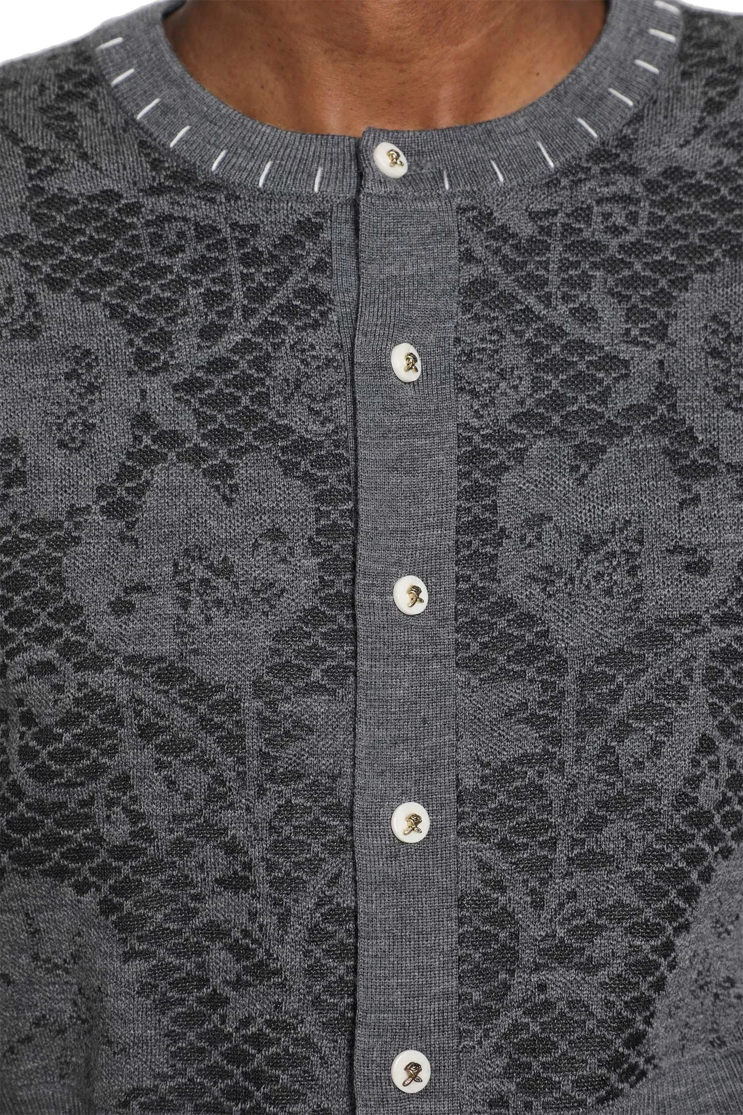 Renli Su Floral Lace Wool Cardigan