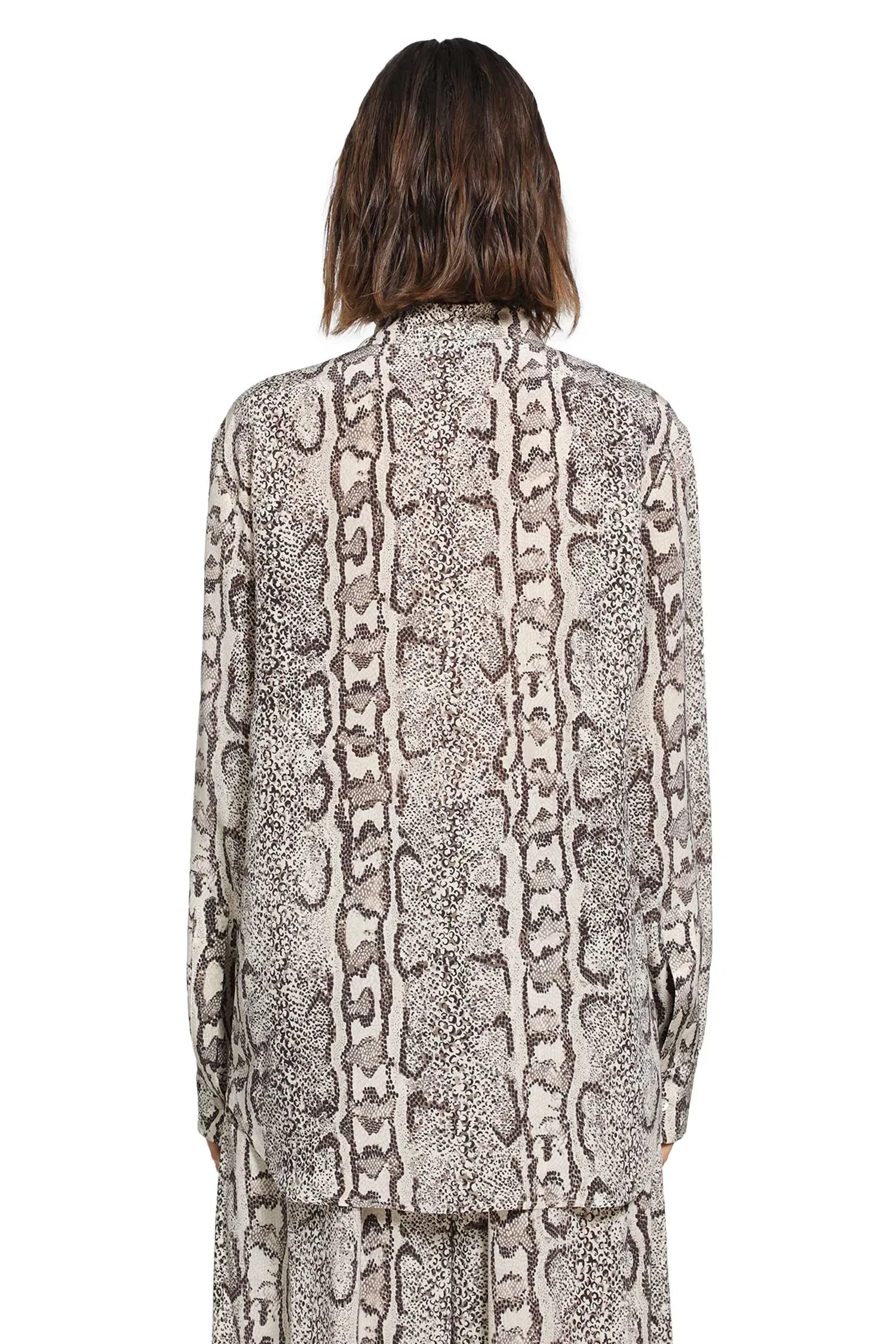 Balenciaga Python Print Silk Shirt