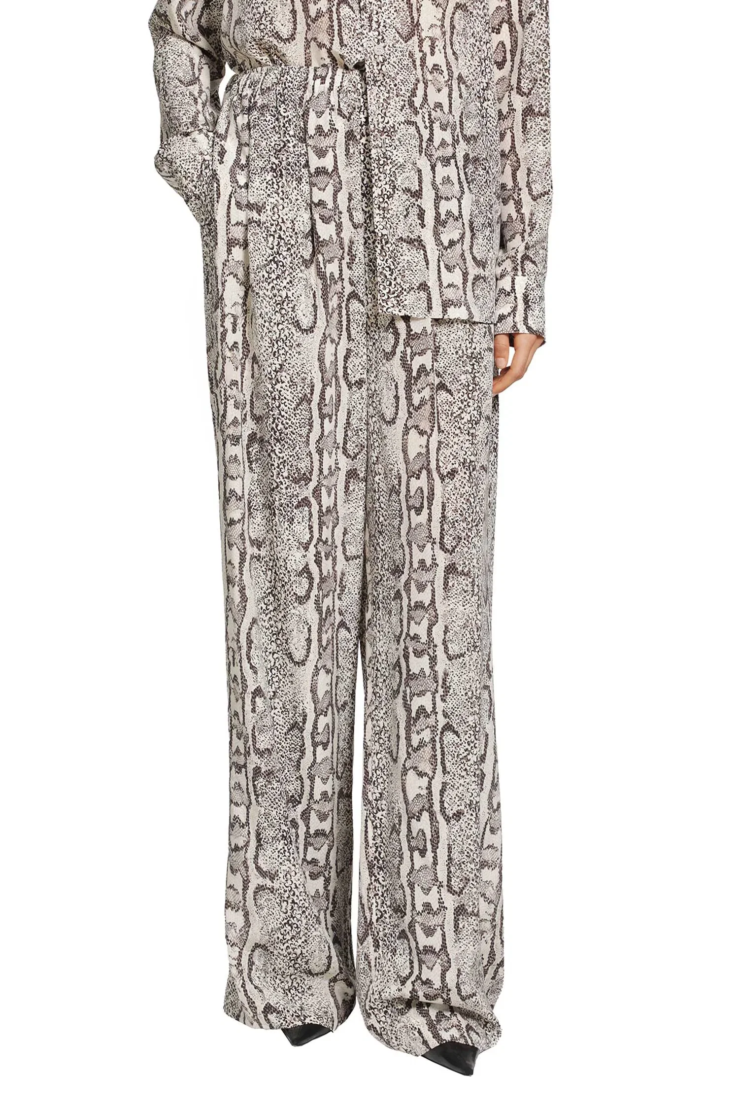 Balenciaga Python Print Silk Pyjama Pants