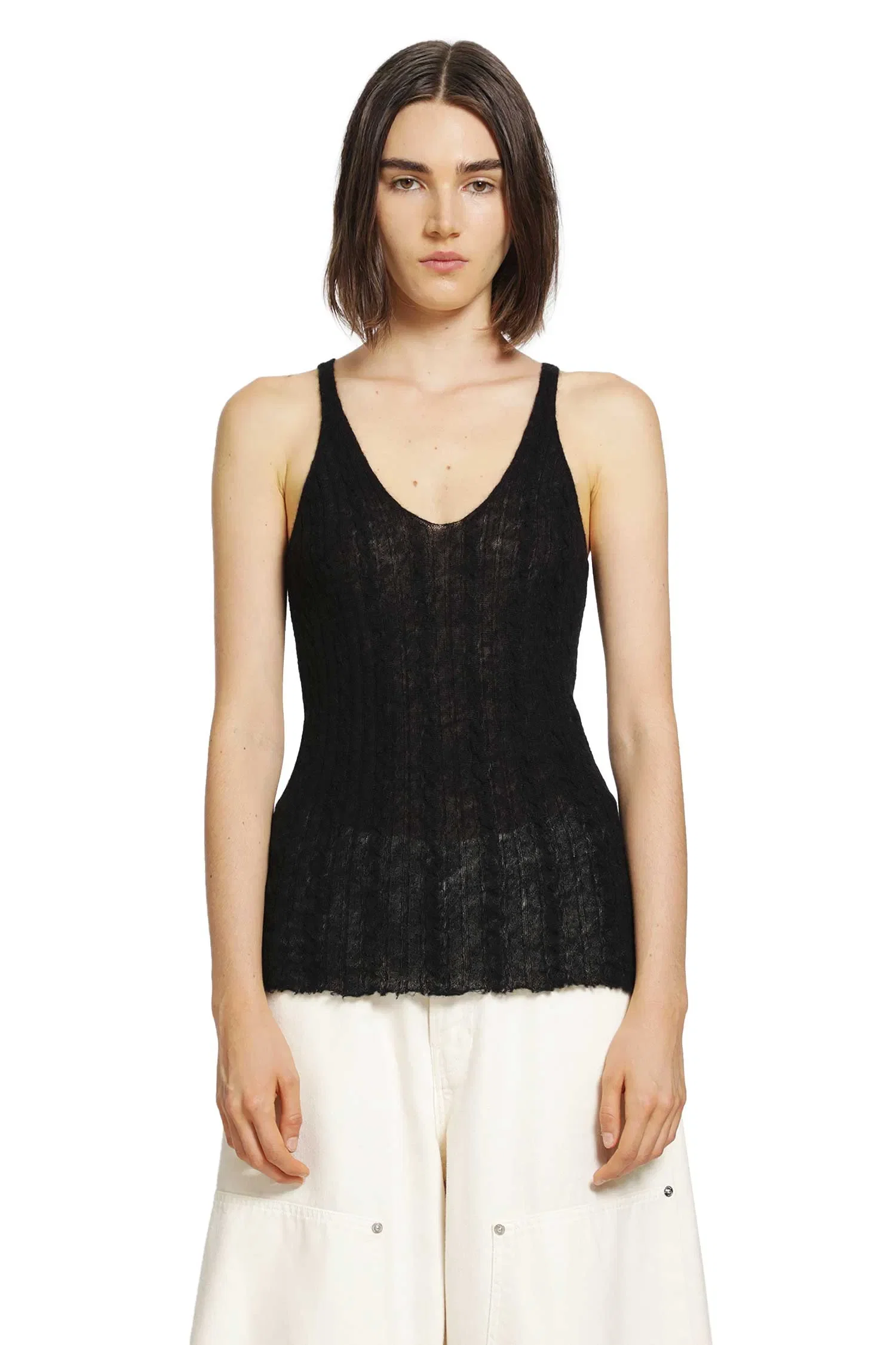 Haikure Lois Semi-Sheer Tank Top