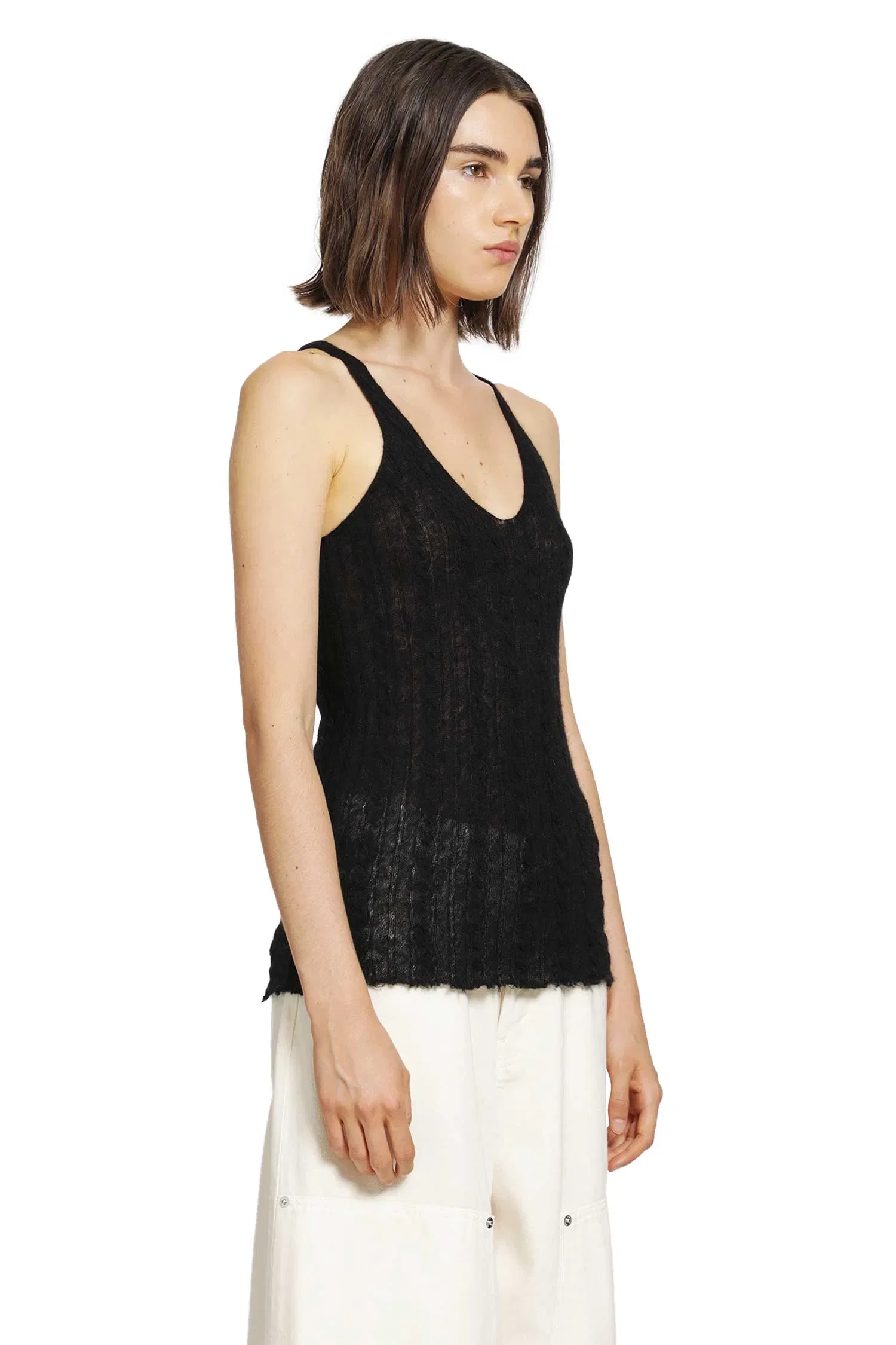 Haikure Lois Semi-Sheer Tank Top