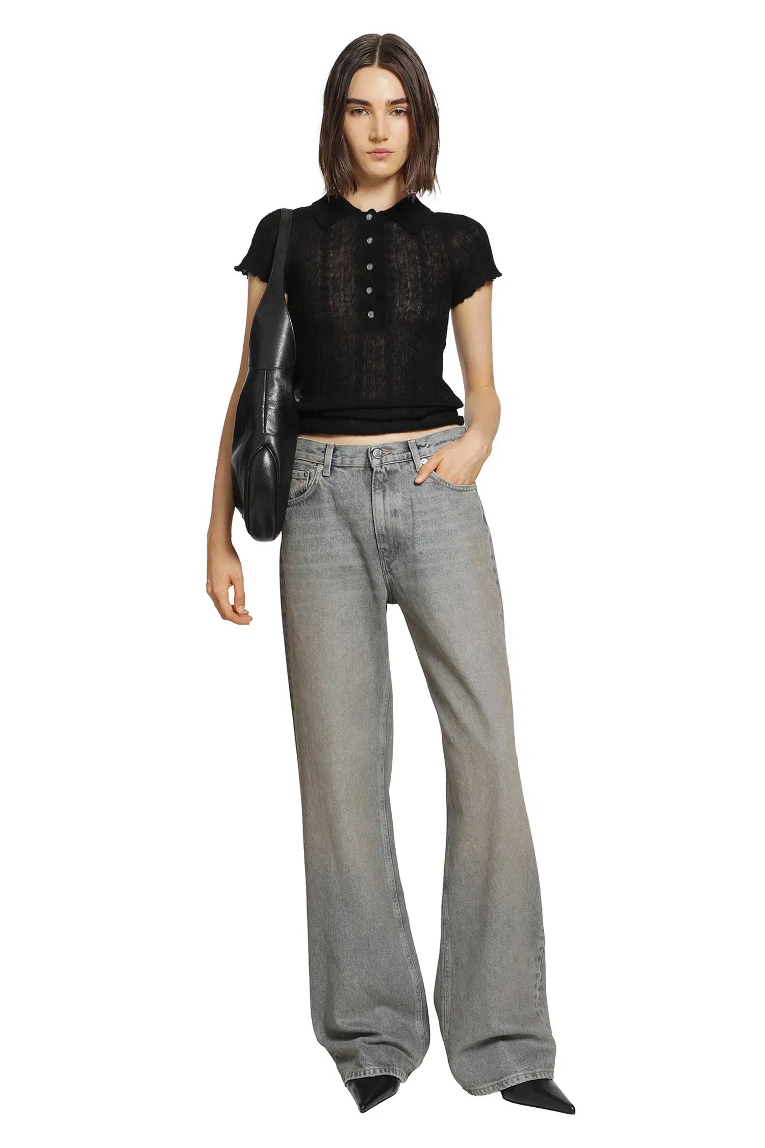 Haikure Laurie Semi-Sheer Polo Shirt