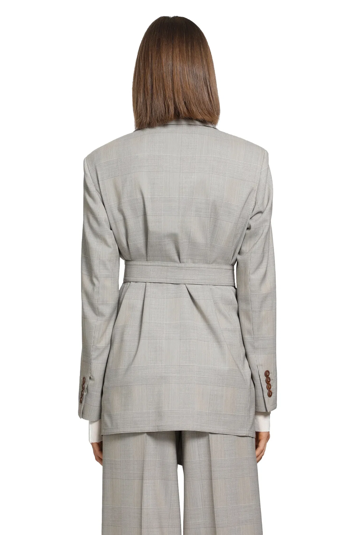 Max Mara Glen Plaid Wool Robe-inspired Coat