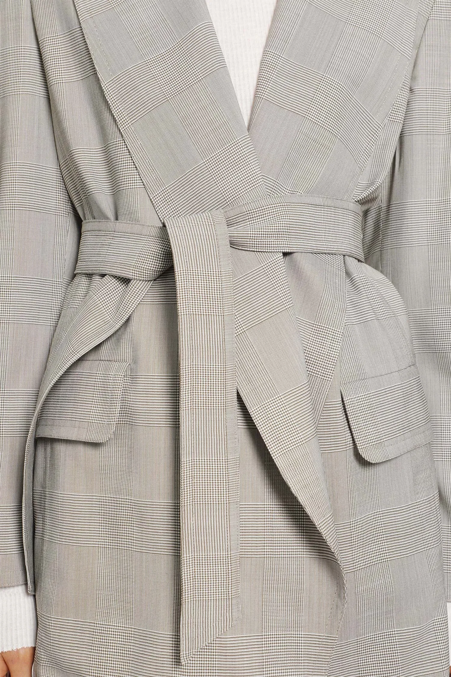 Max Mara Glen Plaid Wool Robe-inspired Coat