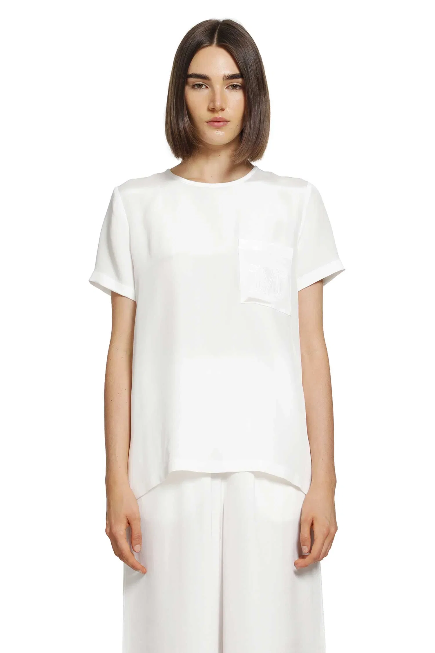 Max Mara Printed Crepe De Chine Blouse