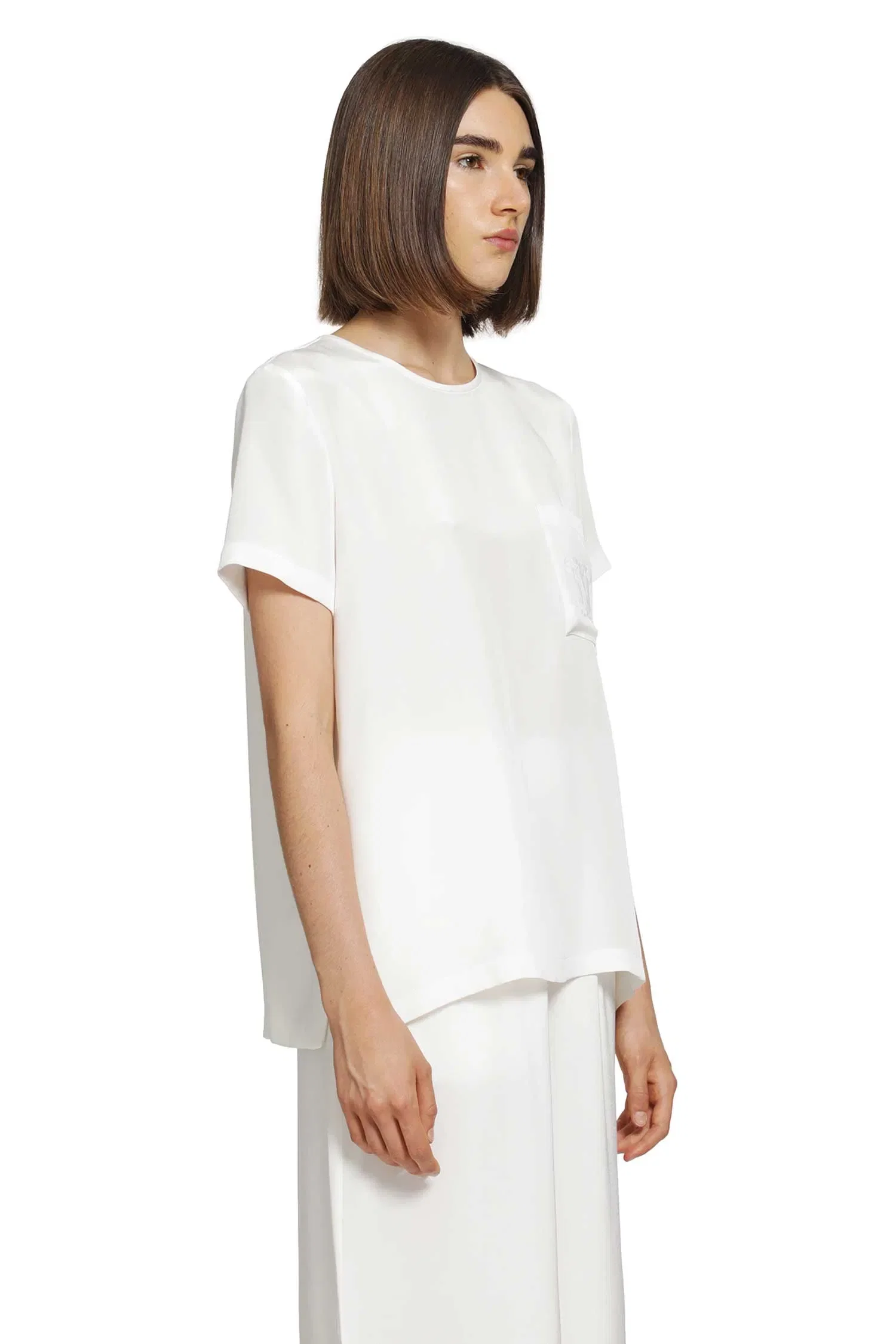 Max Mara Printed Crepe De Chine Blouse
