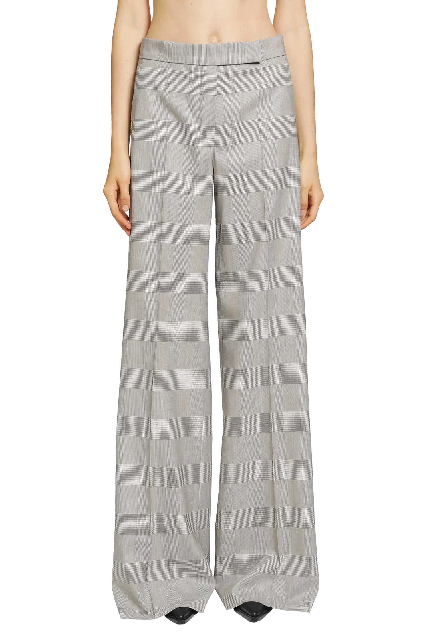 Max Mara Glen Plaid Wool Trousers