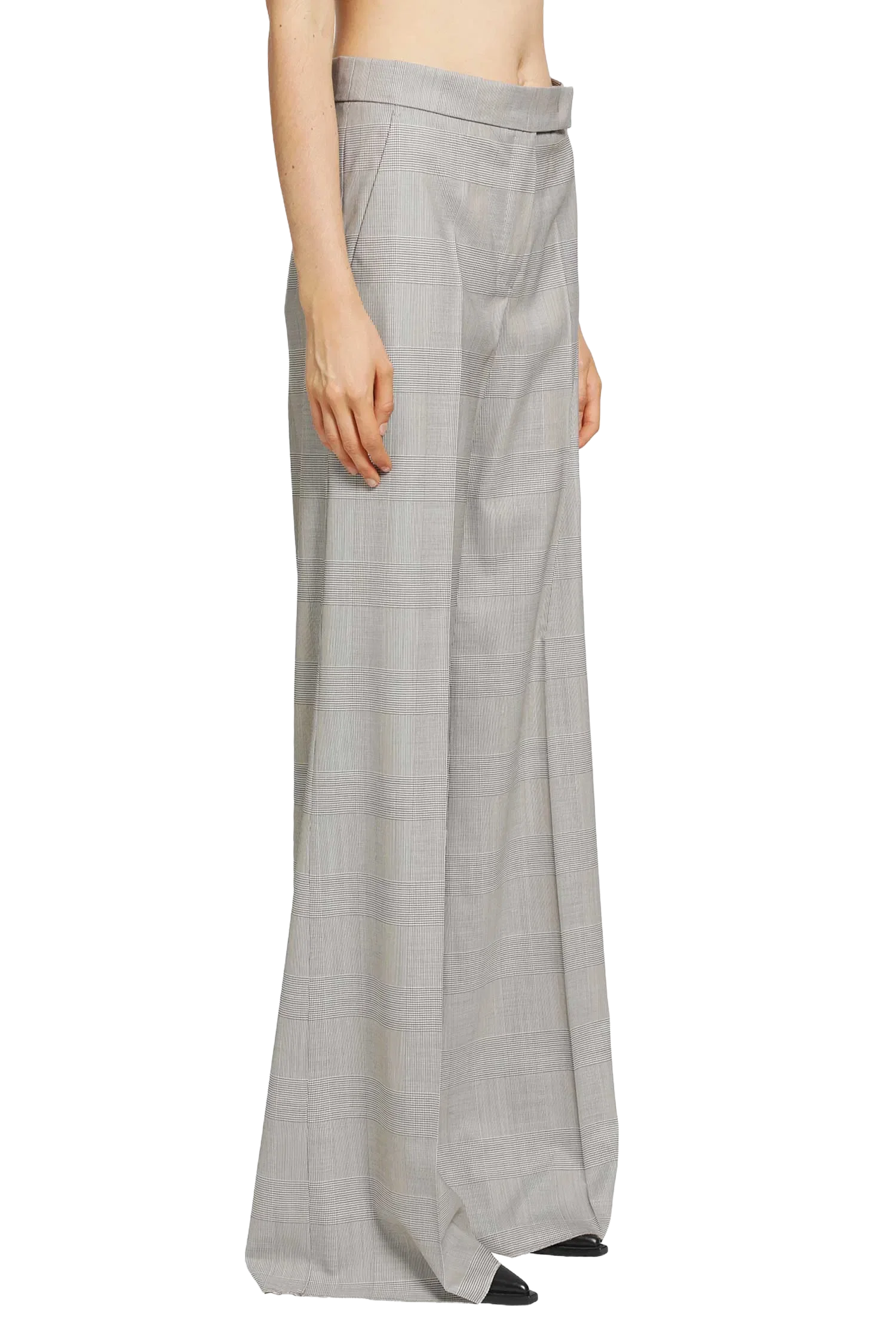 Max Mara Glen Plaid Wool Trousers