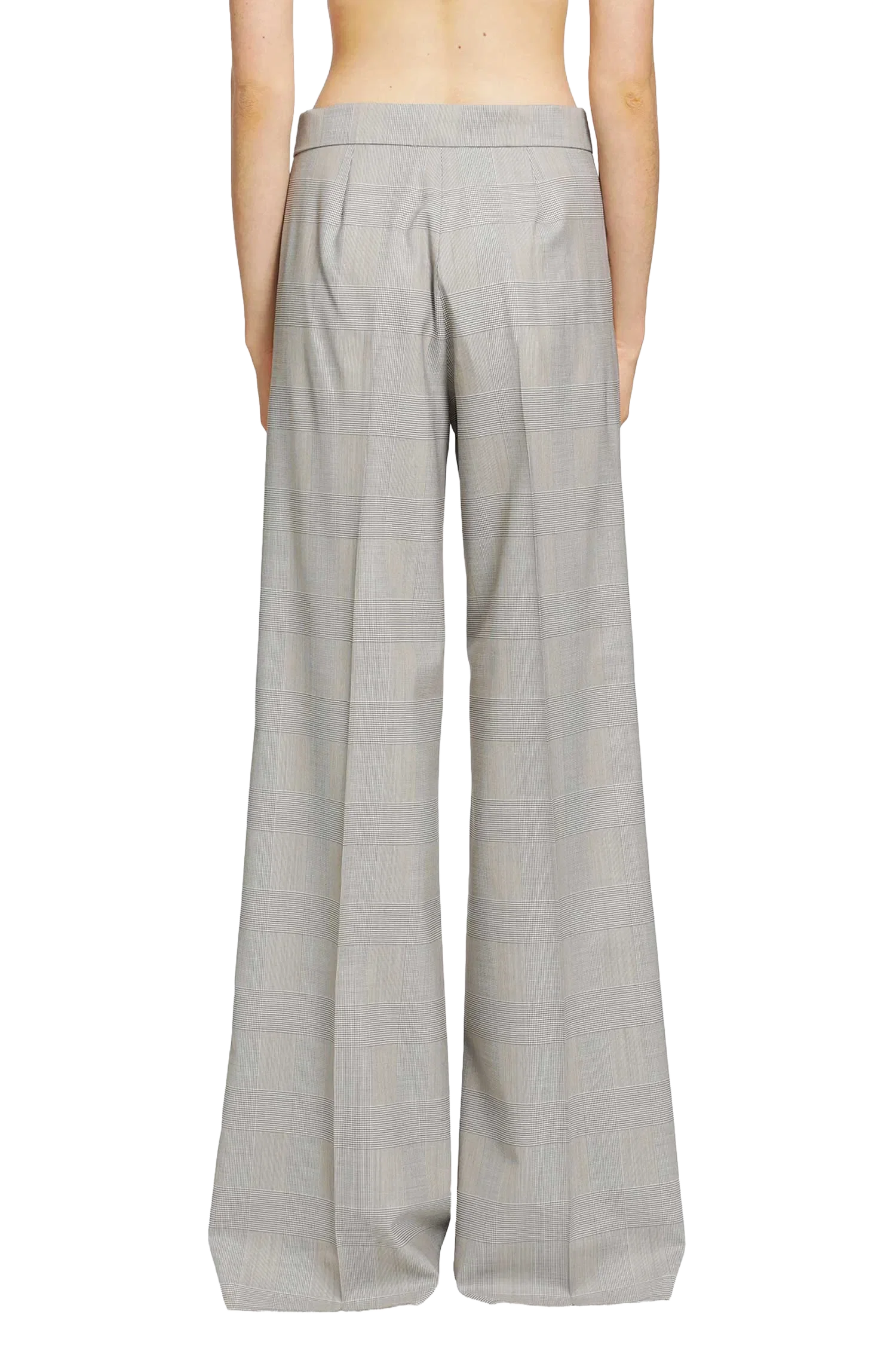 Max Mara Glen Plaid Wool Trousers