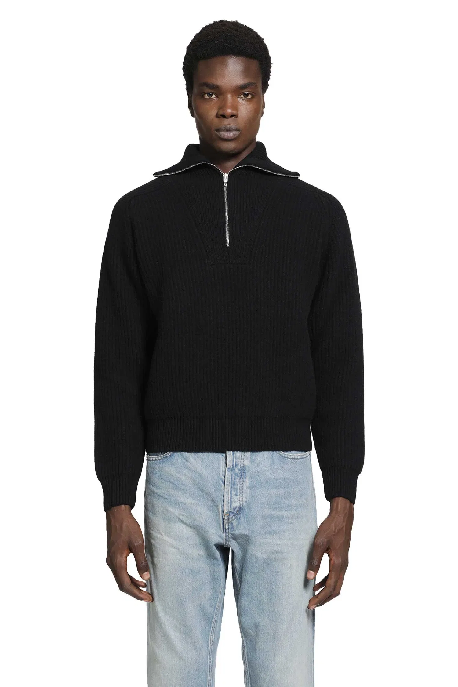 Jil Sander High Zipped Neck Sweater