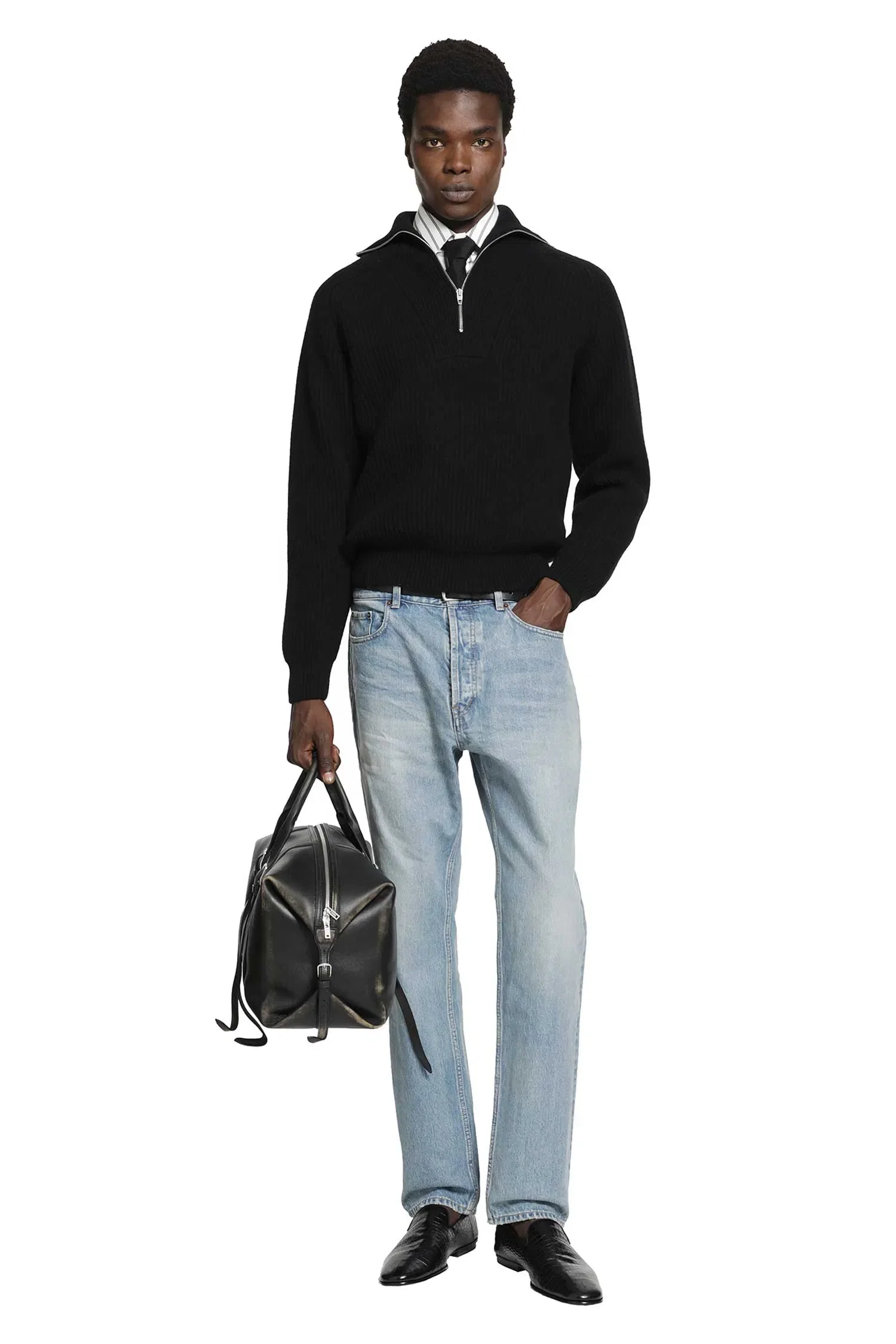 Jil Sander High Zipped Neck Sweater