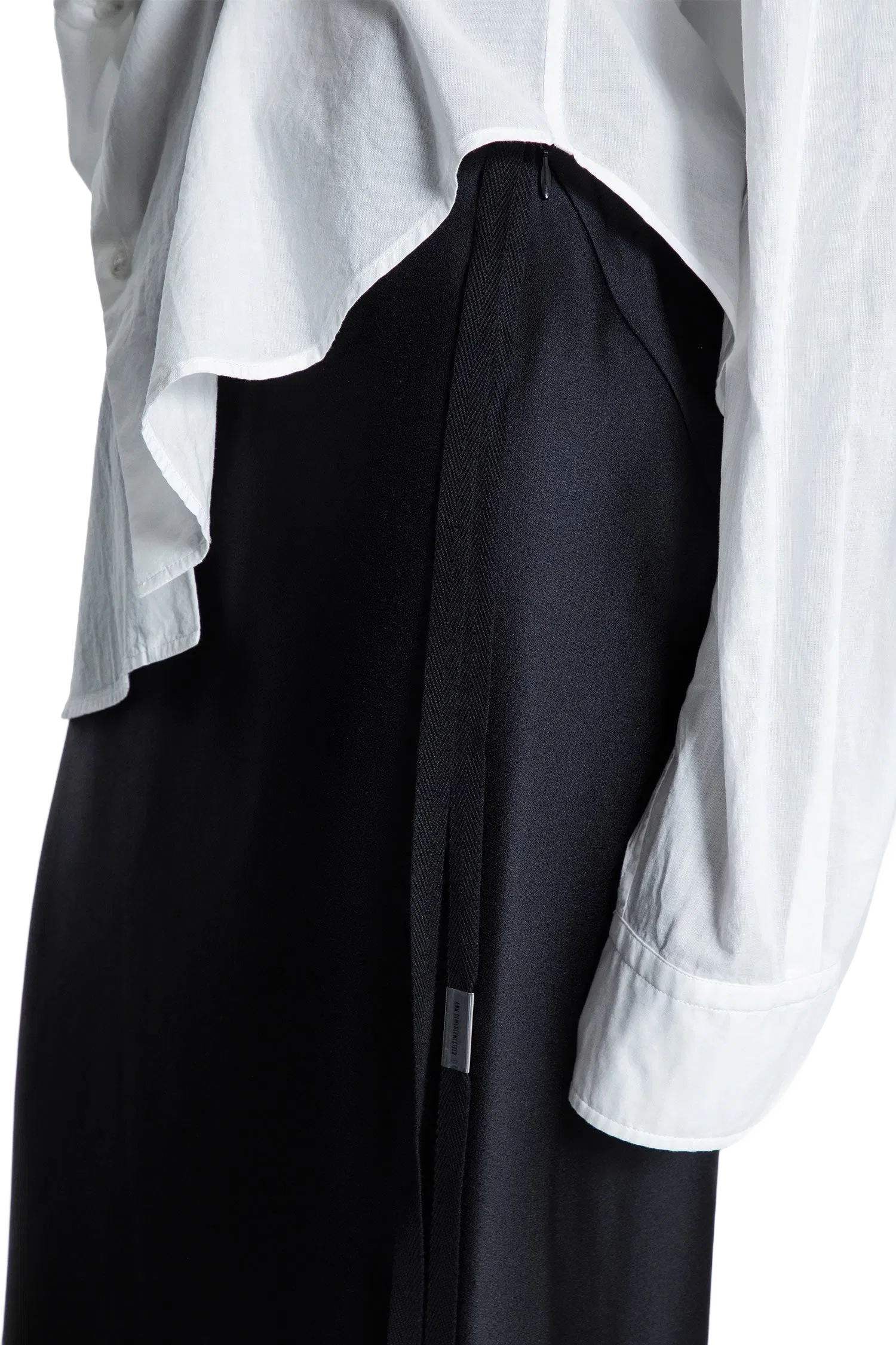 Ann Demeulemeester Eveline Long Bias Skirt in Cady Satin