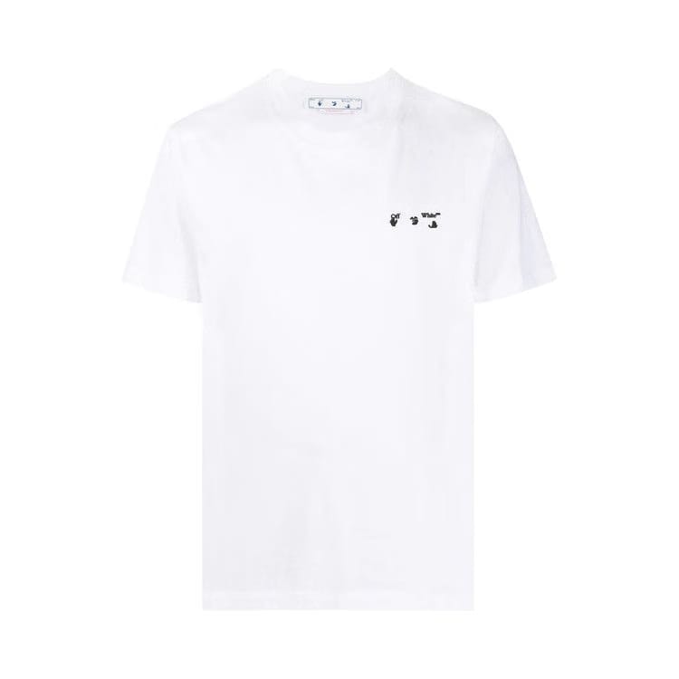 Off-White OW Logo Slim Shorts-Sleeve T-Shirt White/Black