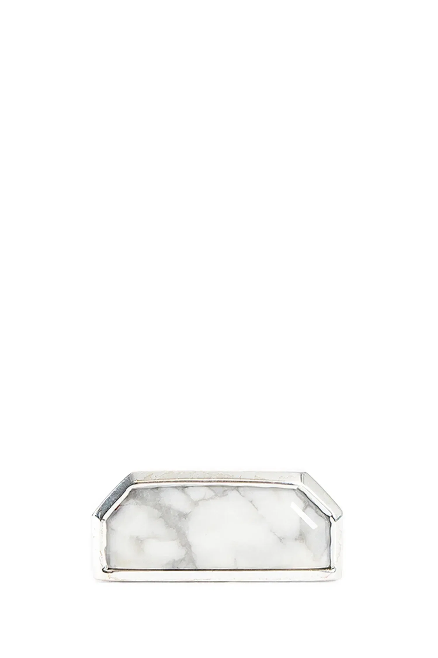 SUOT STUDIO Silver Half Cut Howlite Ring