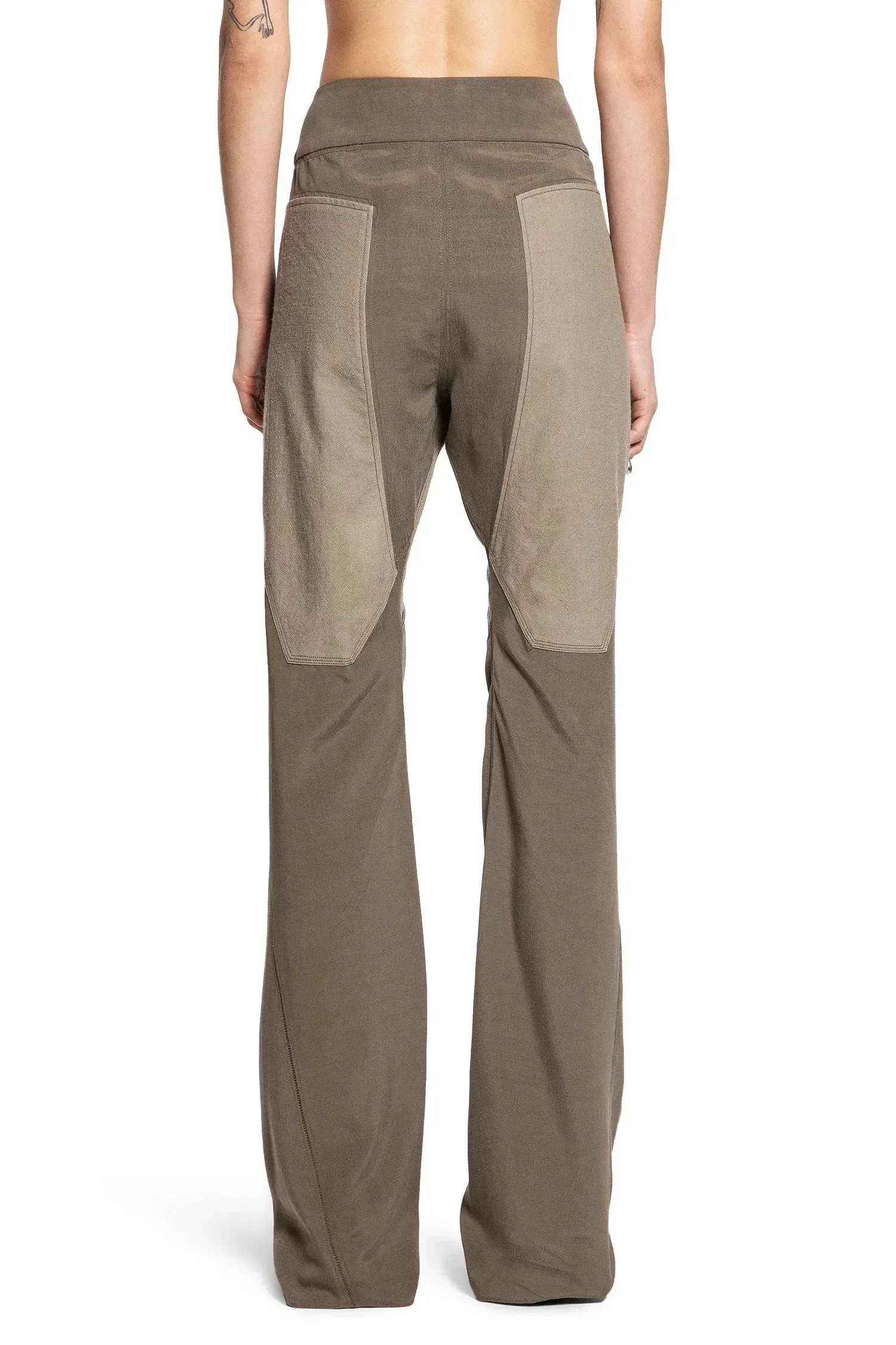 YEHUAFAN Splied Wool Silk Trousers