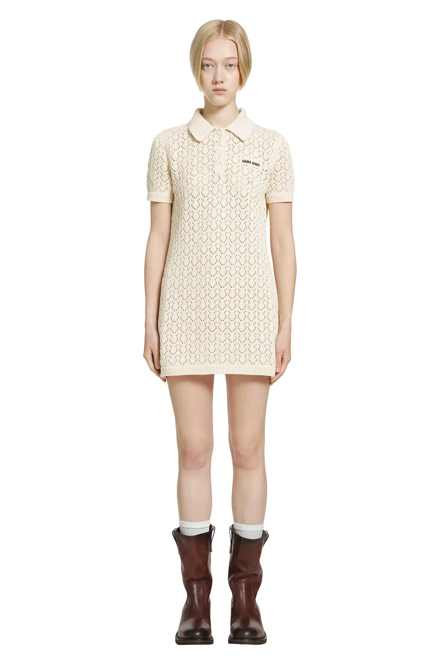 Miu Miu Cotton Polo Mini Dress