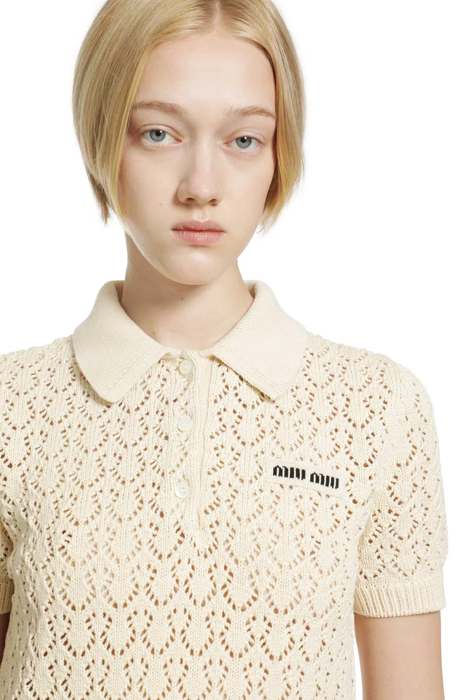 Miu Miu Cotton Polo Mini Dress