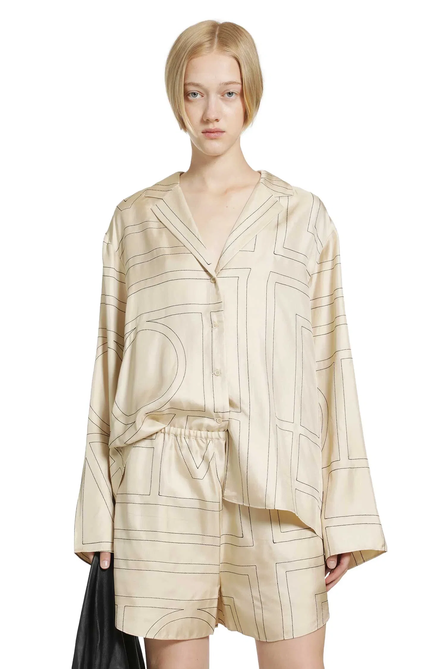 TOTEME Monogram Silk PJ Shirt