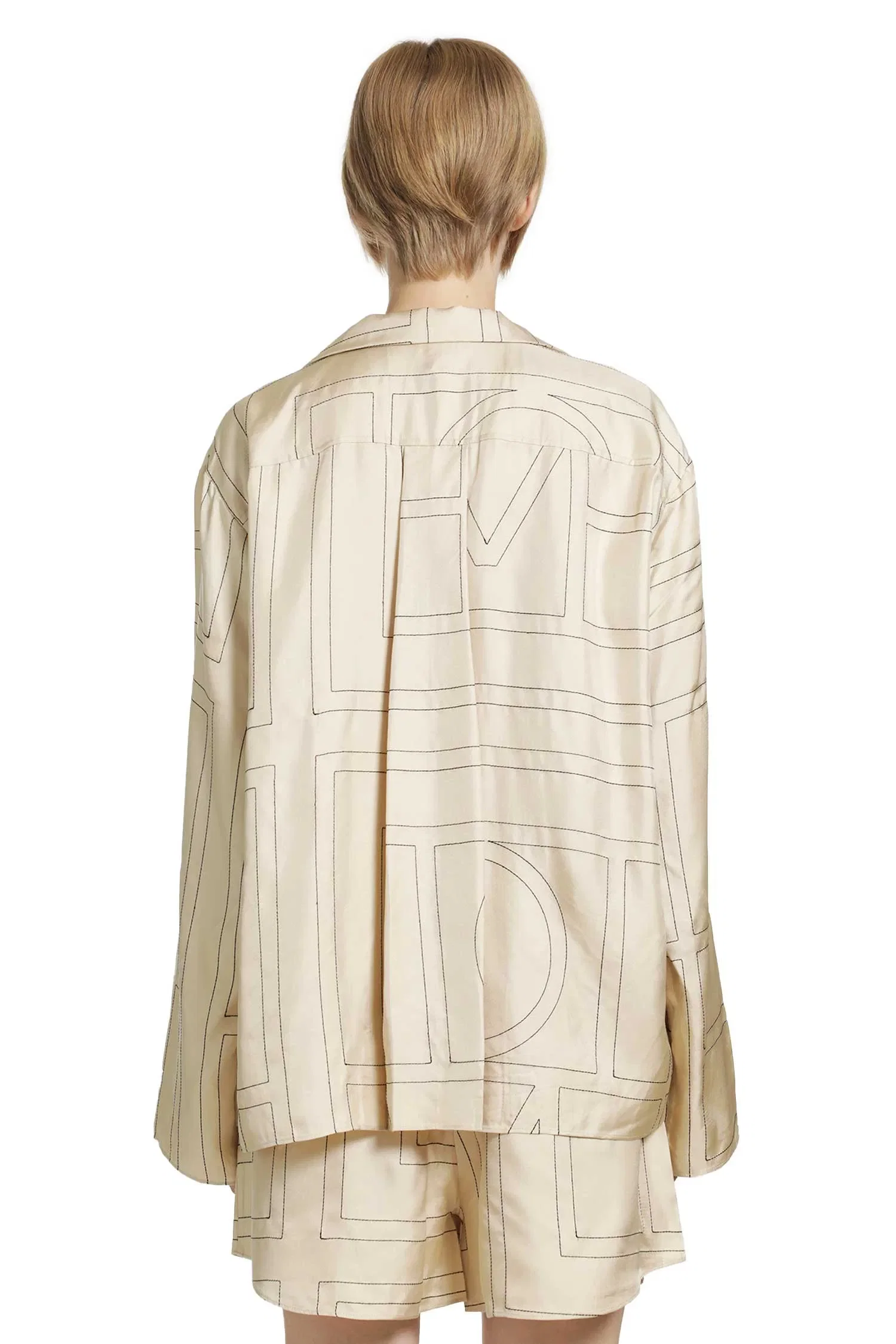 TOTEME Monogram Silk PJ Shirt