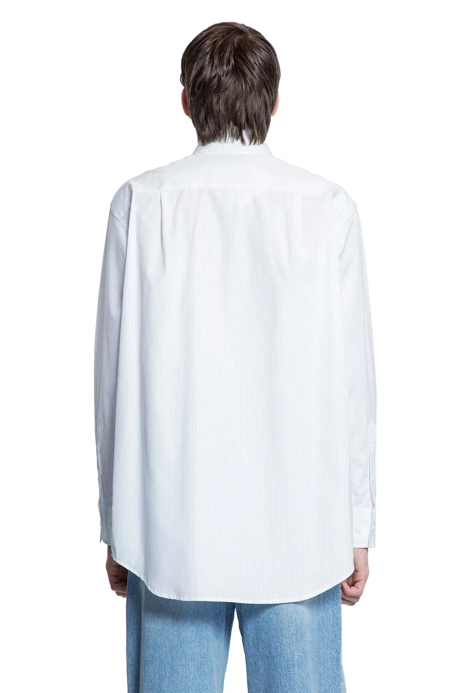 Recto Double Collar Stripe Shirt
