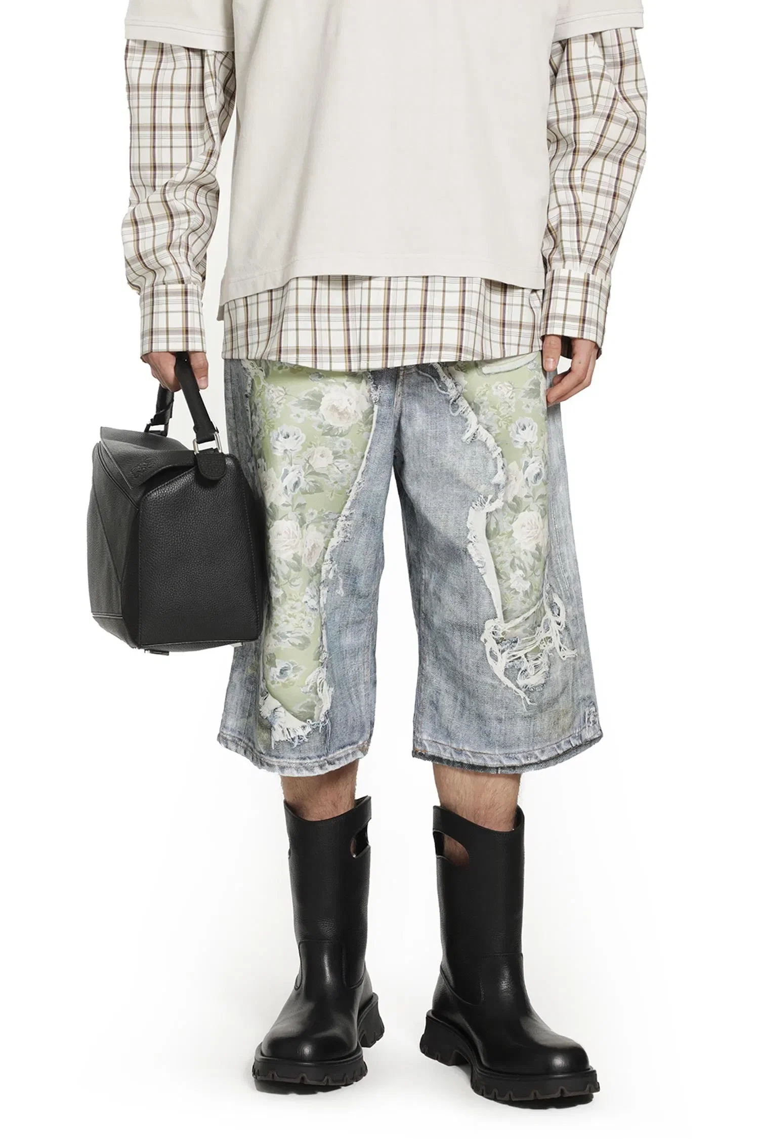Acne Studios Trompel-L'Oeil Denim Shorts