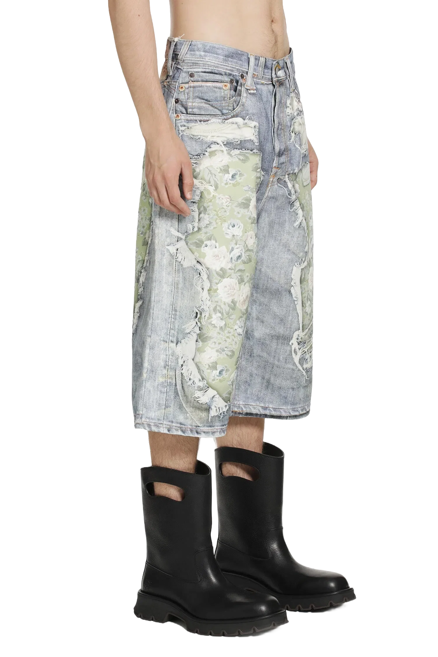 Acne Studios Trompel-L'Oeil Denim Shorts