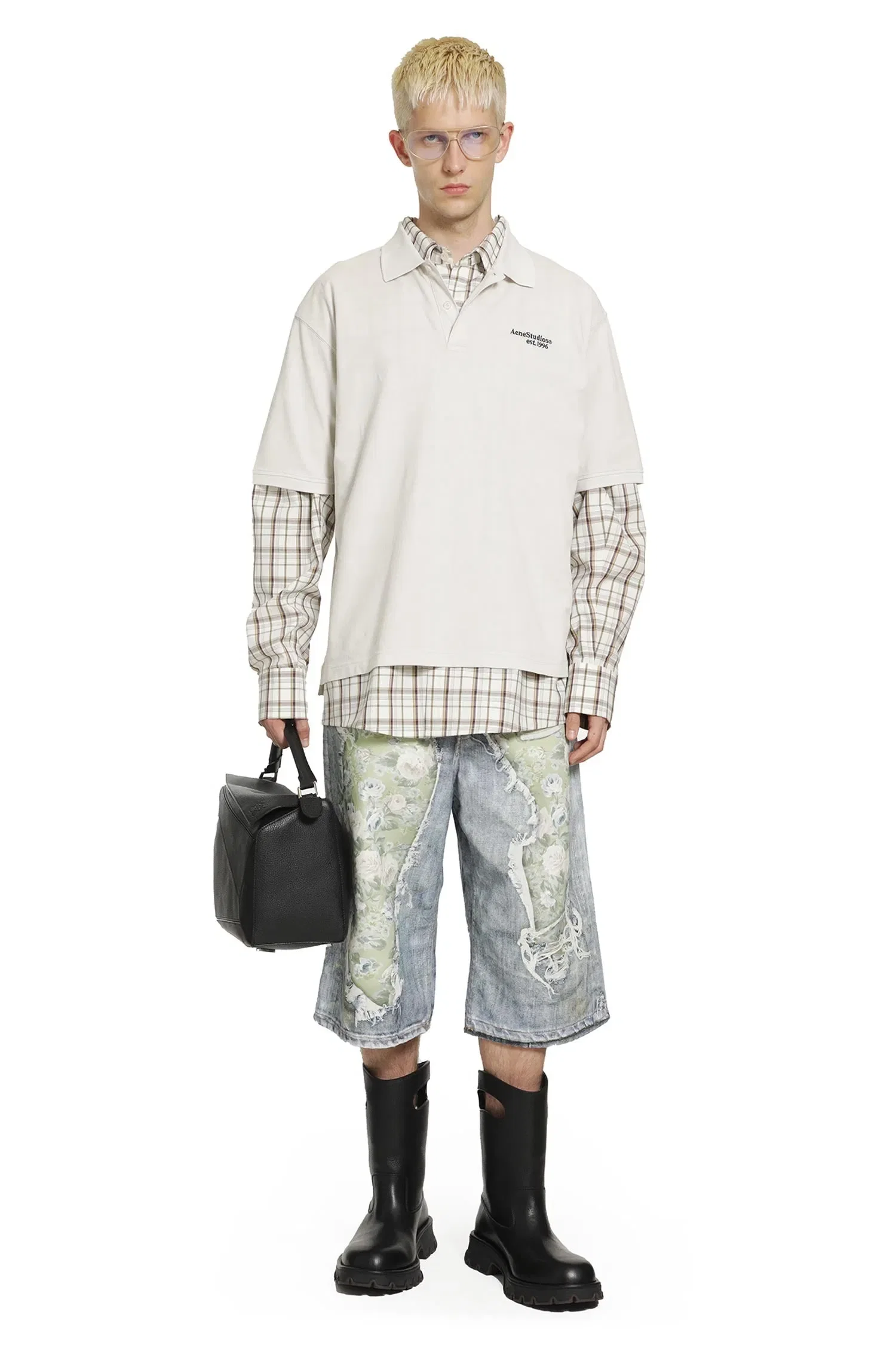 Acne Studios Trompel-L'Oeil Denim Shorts