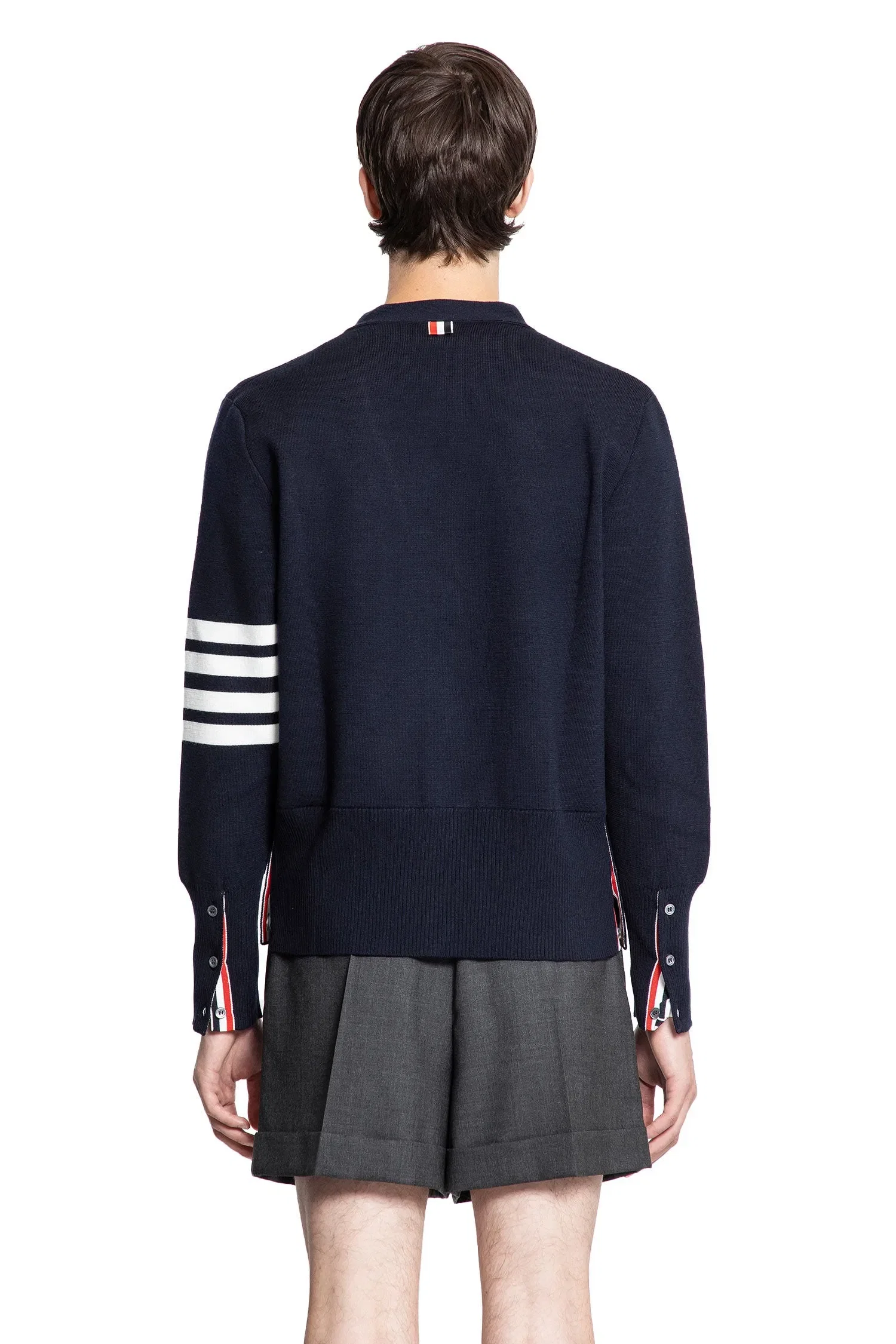 Thom Browne Milano Stitch 4-Bar Cardigan