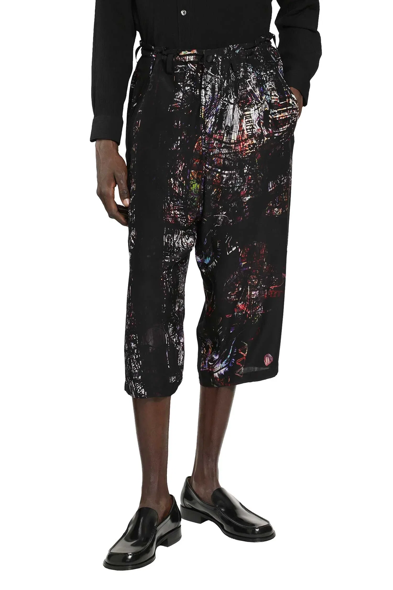 Yohji Yamamoto Stained Glass Printed Bermuda Pants