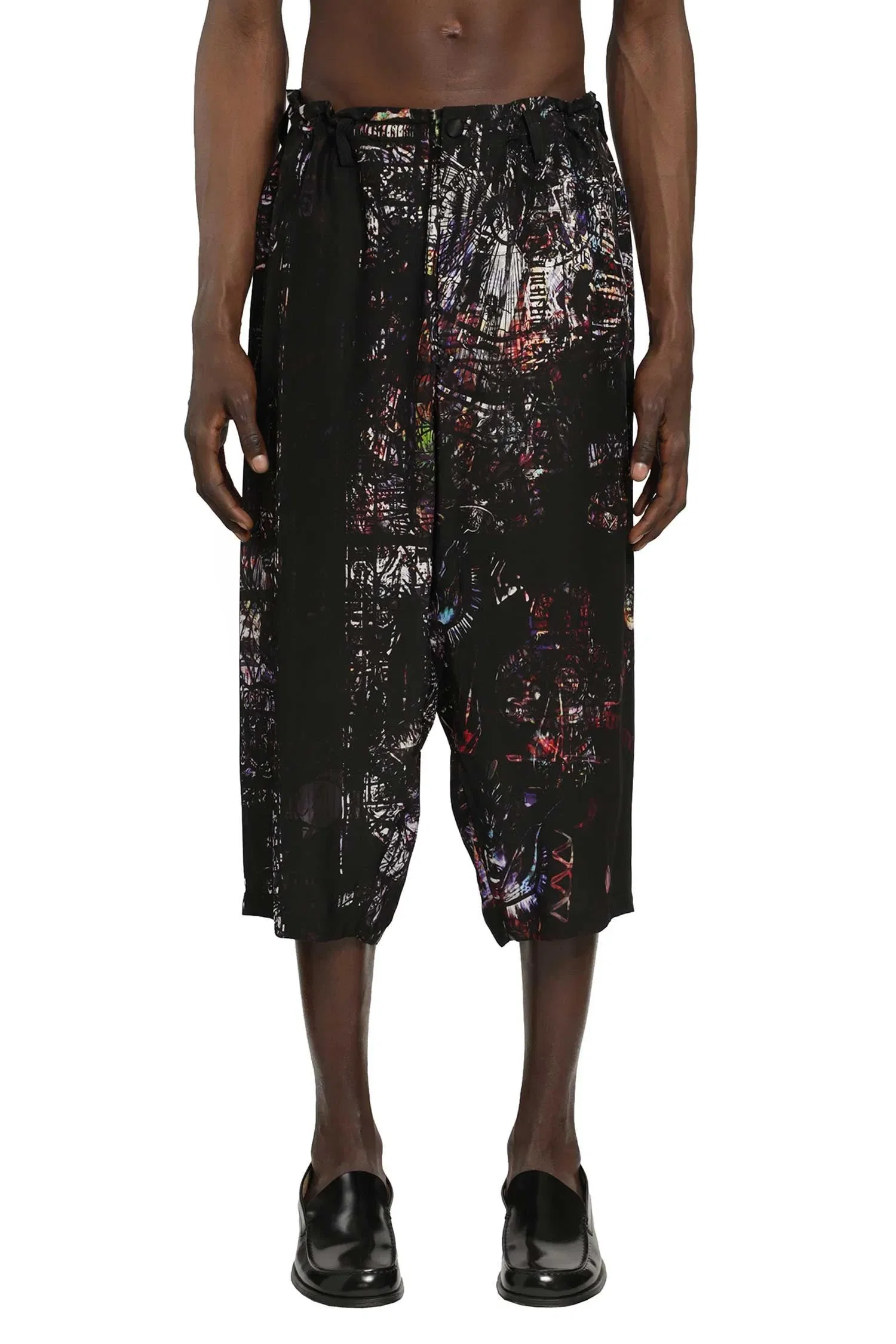 Yohji Yamamoto Stained Glass Printed Bermuda Pants